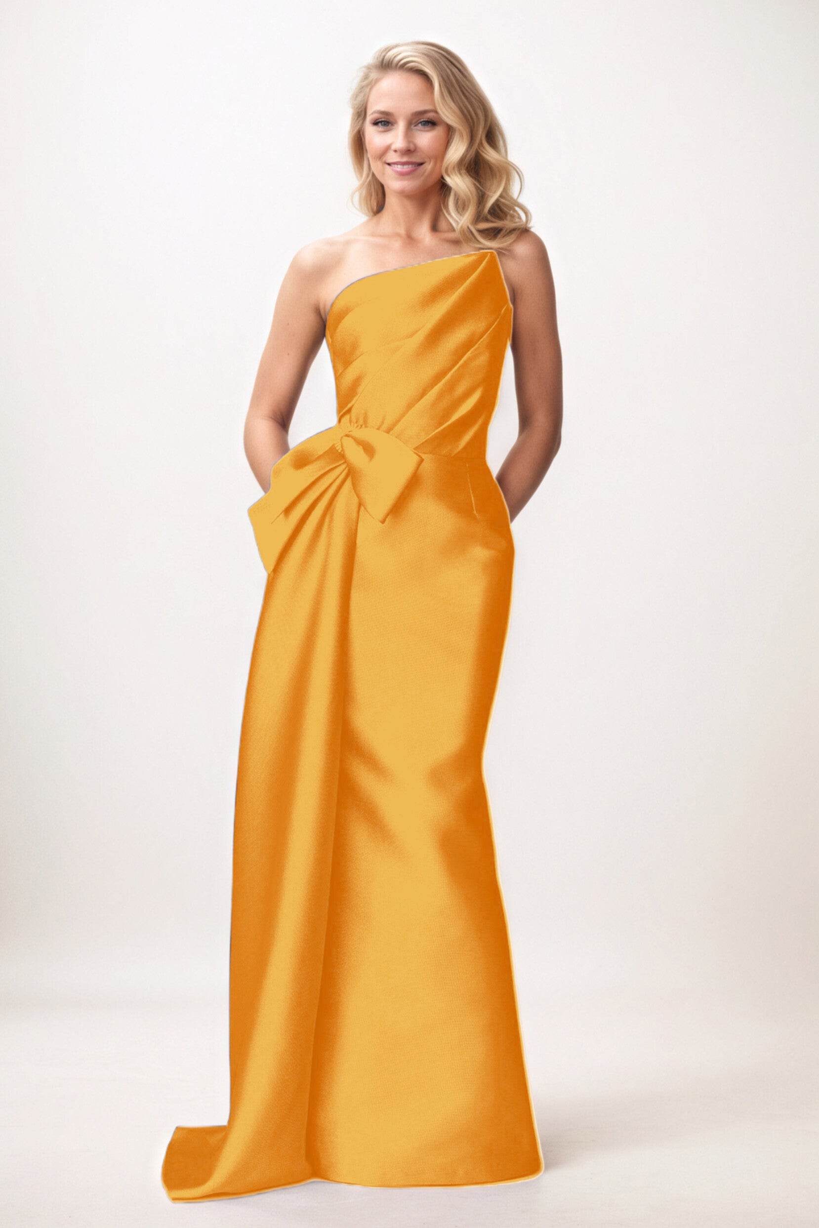 Trumpet-Mermaid Maxi Mikado Mother of the Bride Dresses CM0386