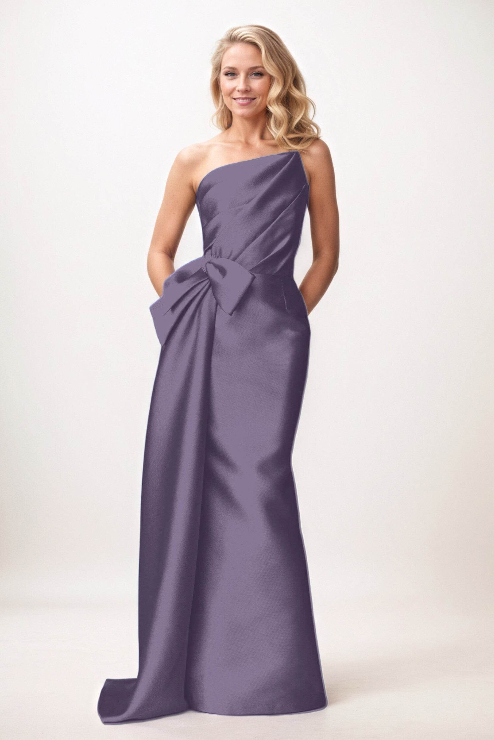 Trumpet-Mermaid Maxi Mikado Mother of the Bride Dresses CM0386