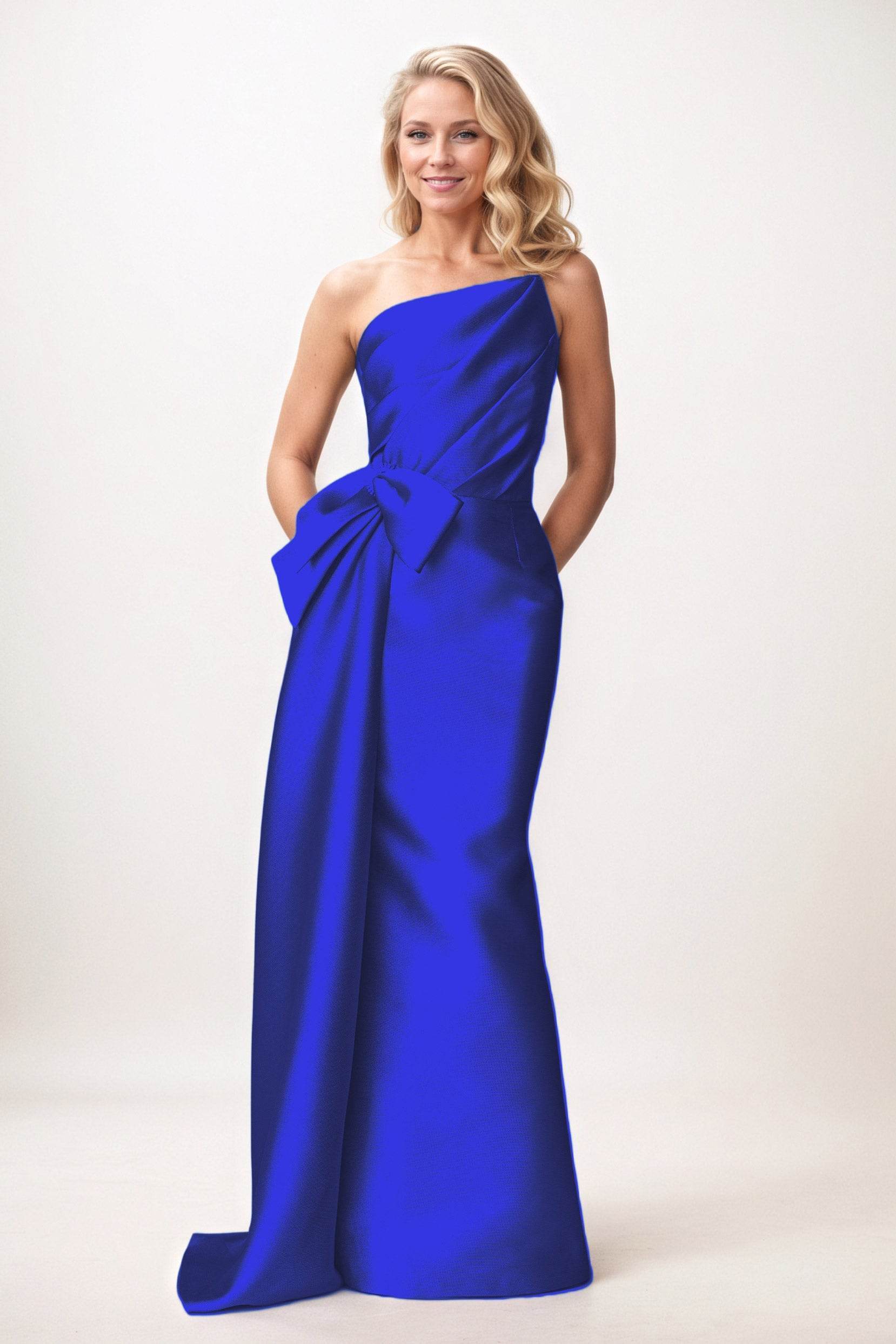 Trumpet-Mermaid Maxi Mikado Mother of the Bride Dresses CM0386