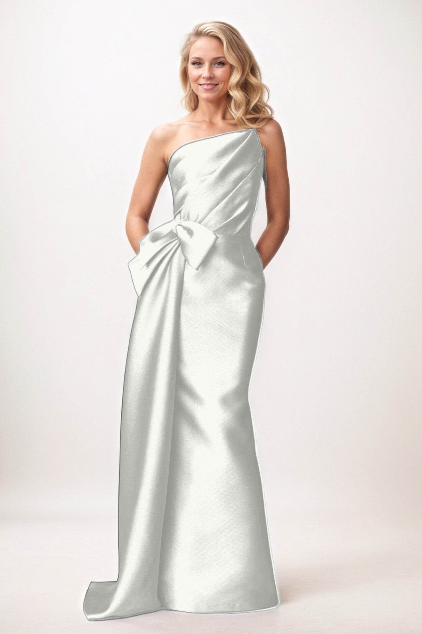Trumpet-Mermaid Maxi Mikado Mother of the Bride Dresses CM0386