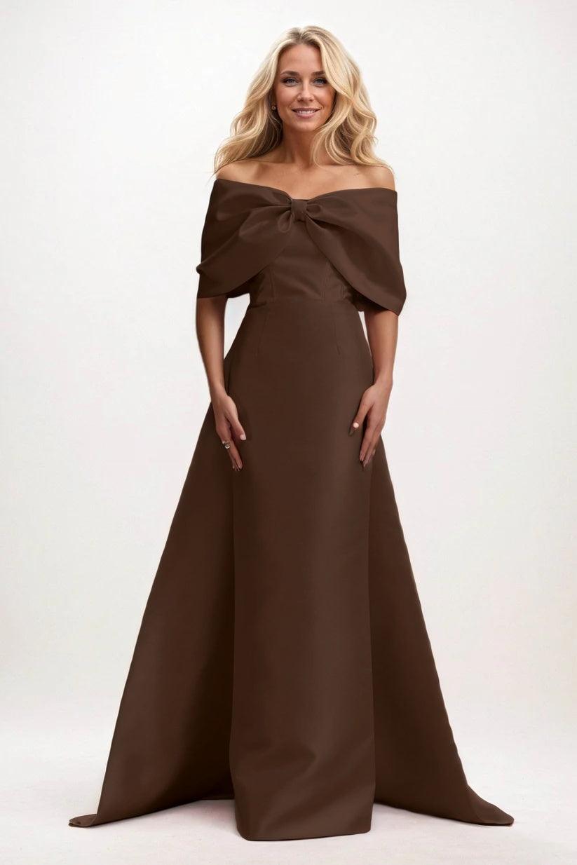 Trumpet-Mermaid Maxi Mikado Mother of the Bride Dresses CM0387