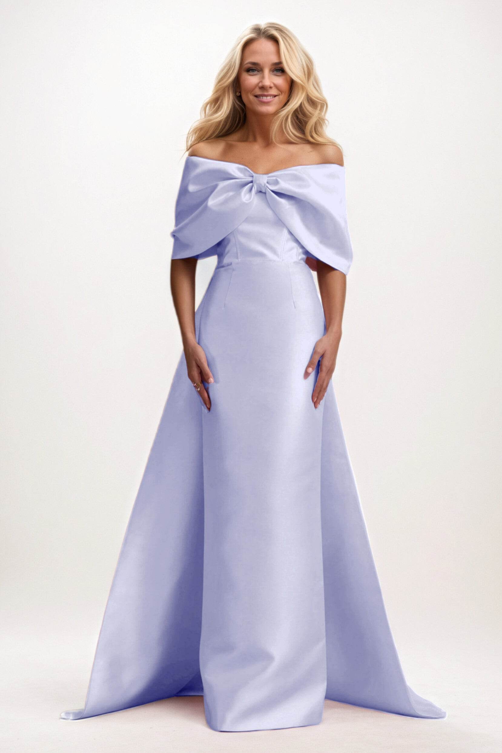Trumpet-Mermaid Maxi Mikado Mother of the Bride Dresses CM0387
