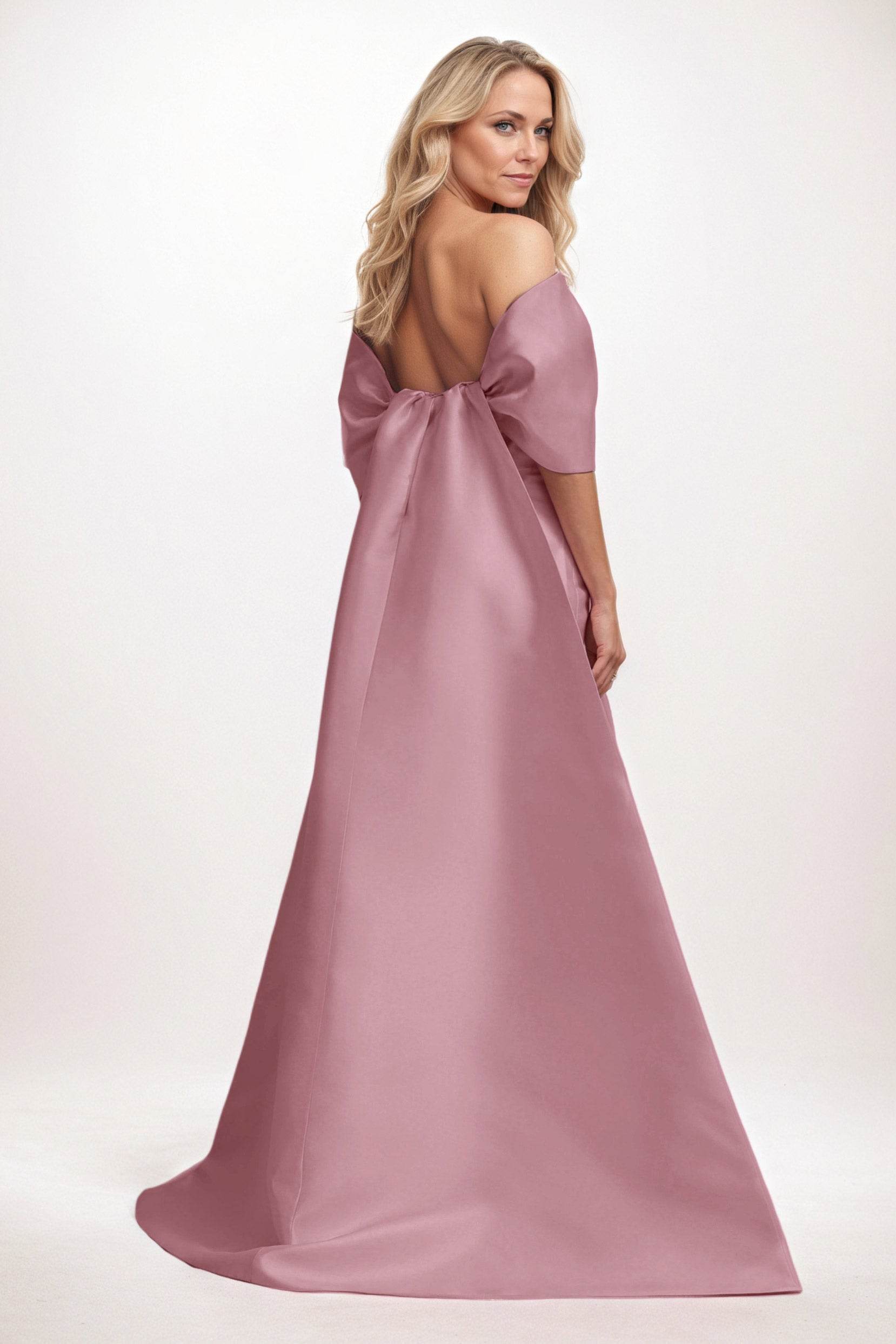 Trumpet-Mermaid Maxi Mikado Mother of the Bride Dresses CM0387