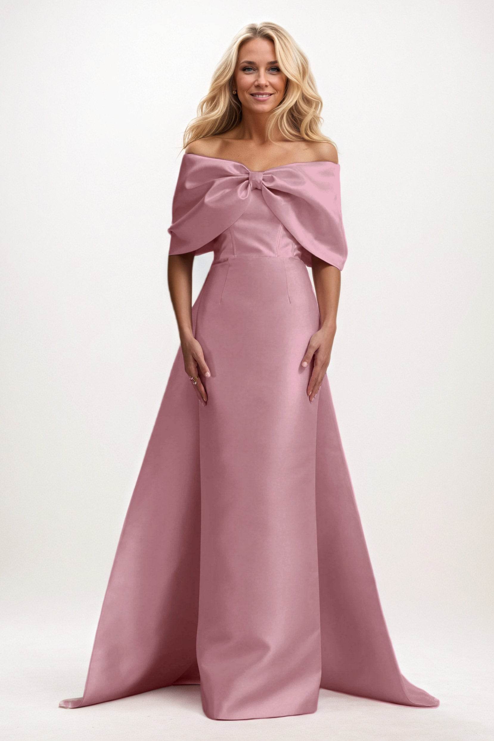 Trumpet-Mermaid Maxi Mikado Mother of the Bride Dresses CM0387