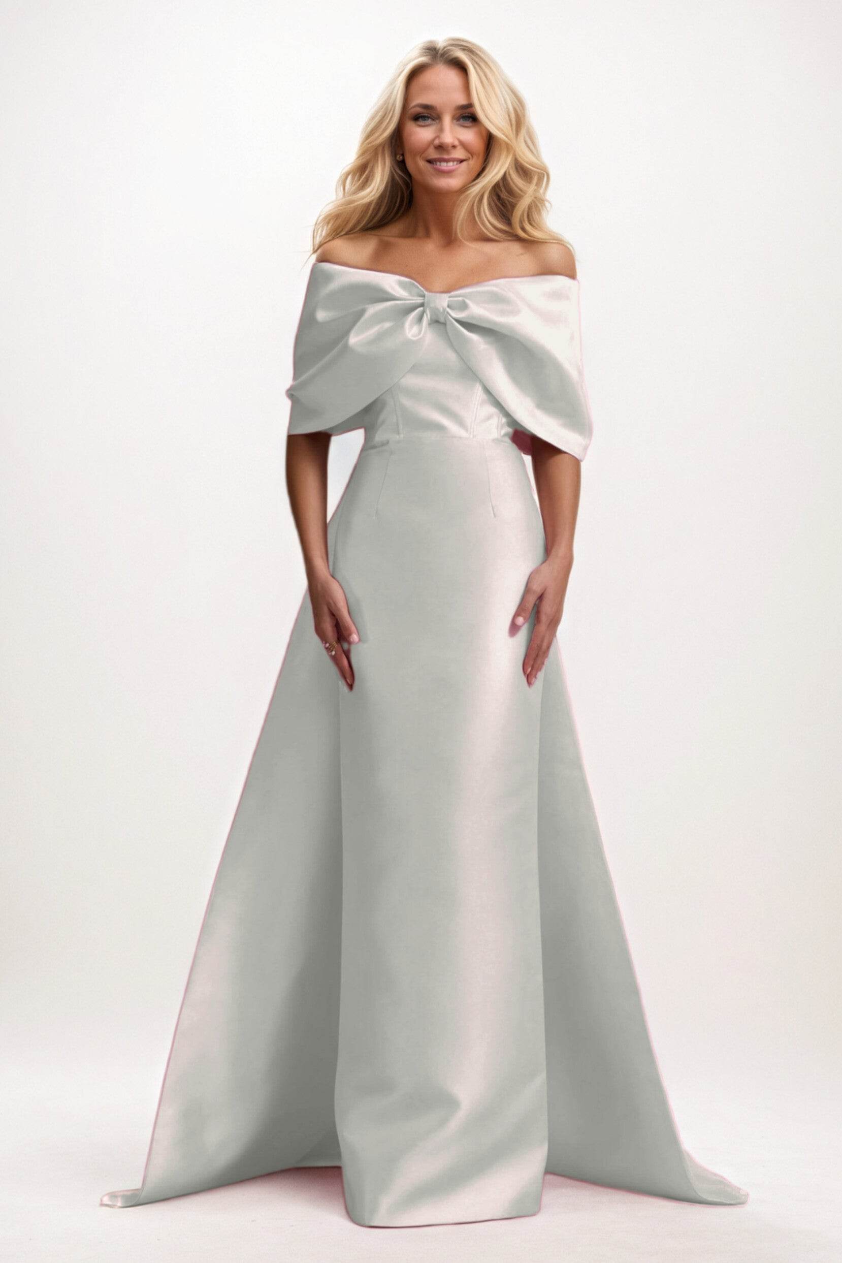 Trumpet-Mermaid Maxi Mikado Mother of the Bride Dresses CM0387
