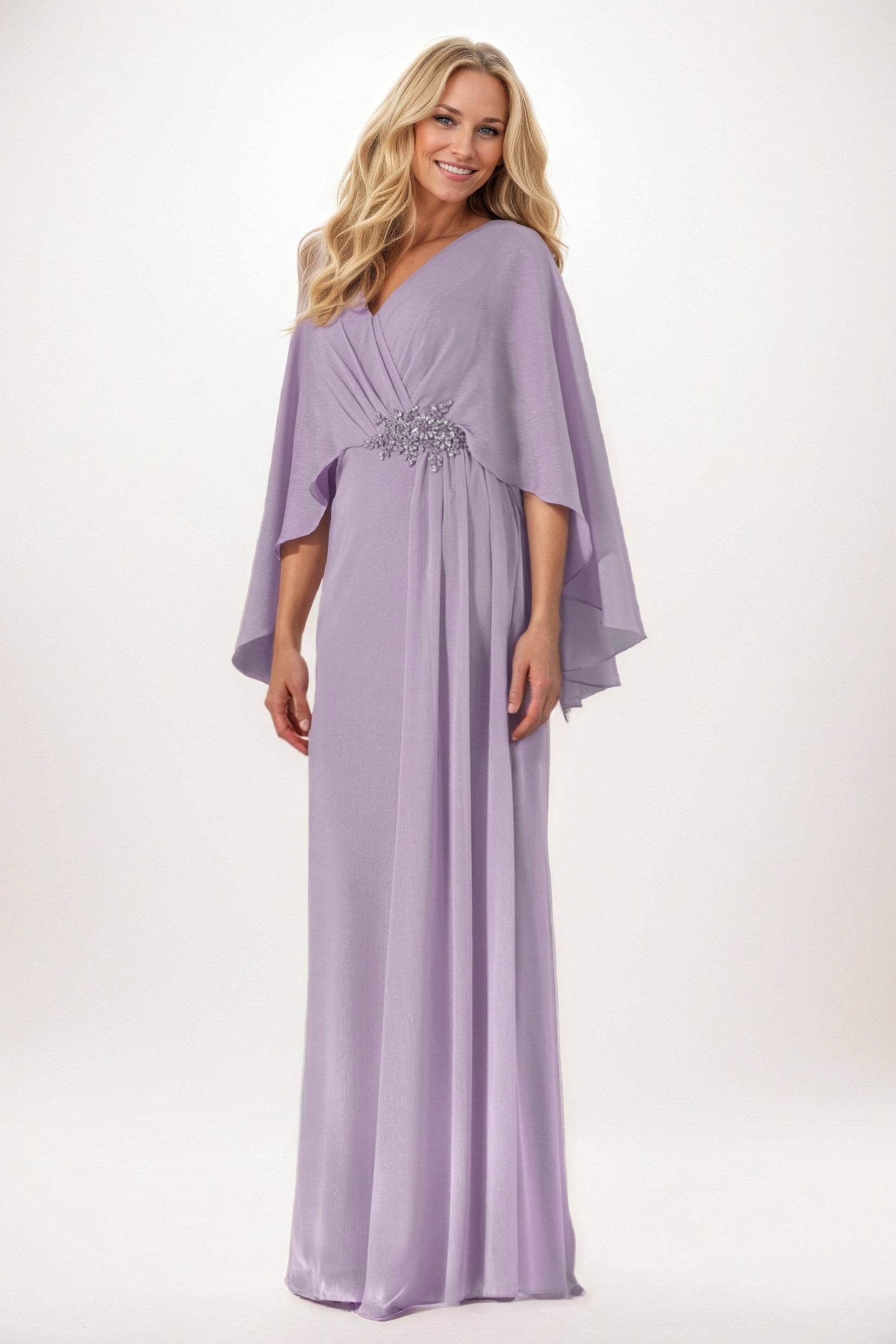 Sheath-Column Maxi Chiffon Mother of the Bride Dresses CM0389