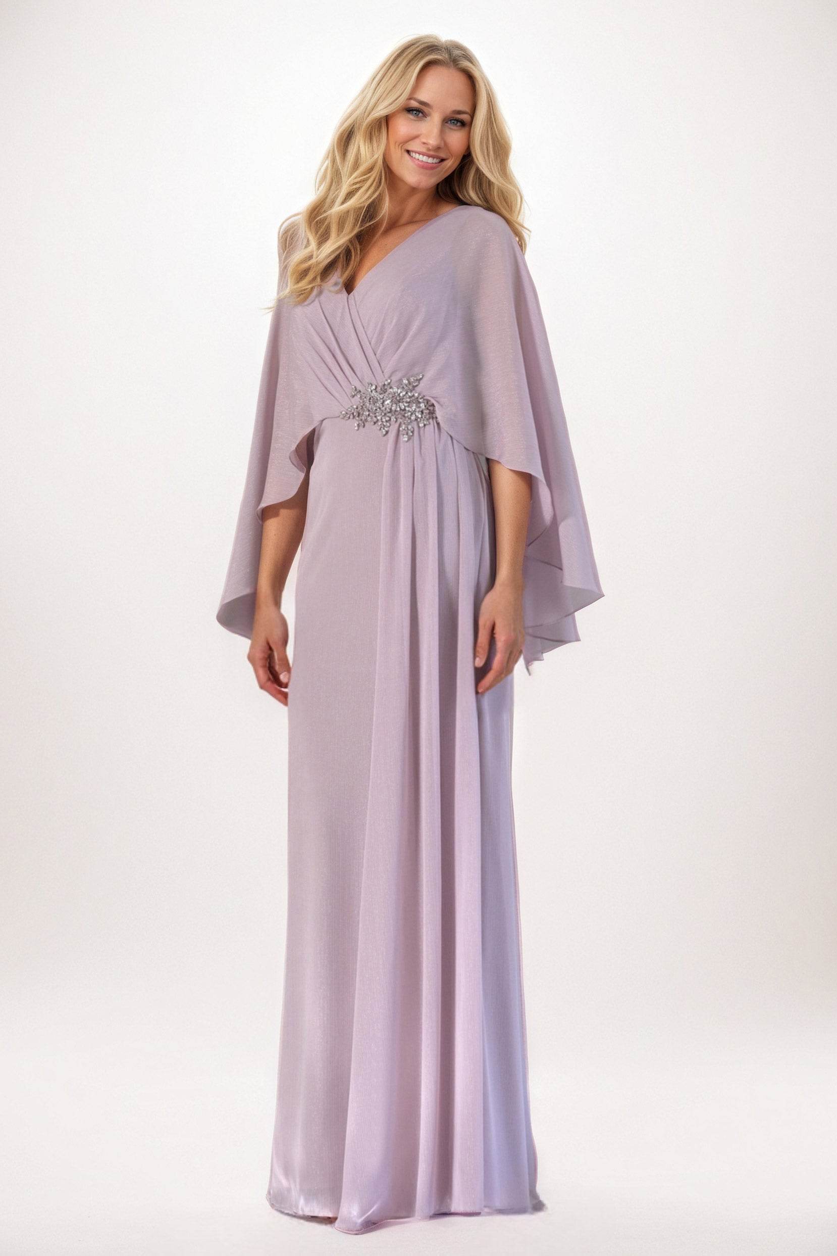 Sheath-Column Maxi Chiffon Mother of the Bride Dresses CM0389