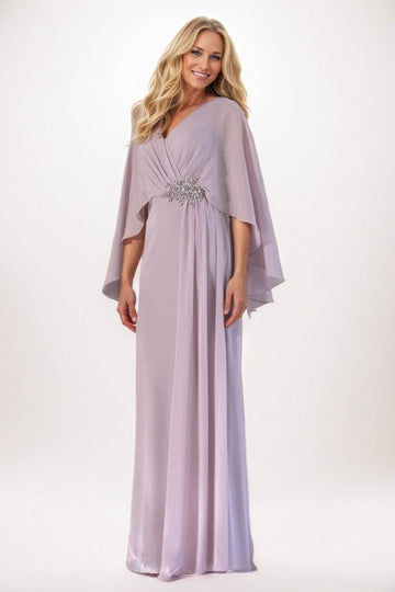 Sheath-Column Maxi Chiffon Mother of the Bride Dresses CM0389