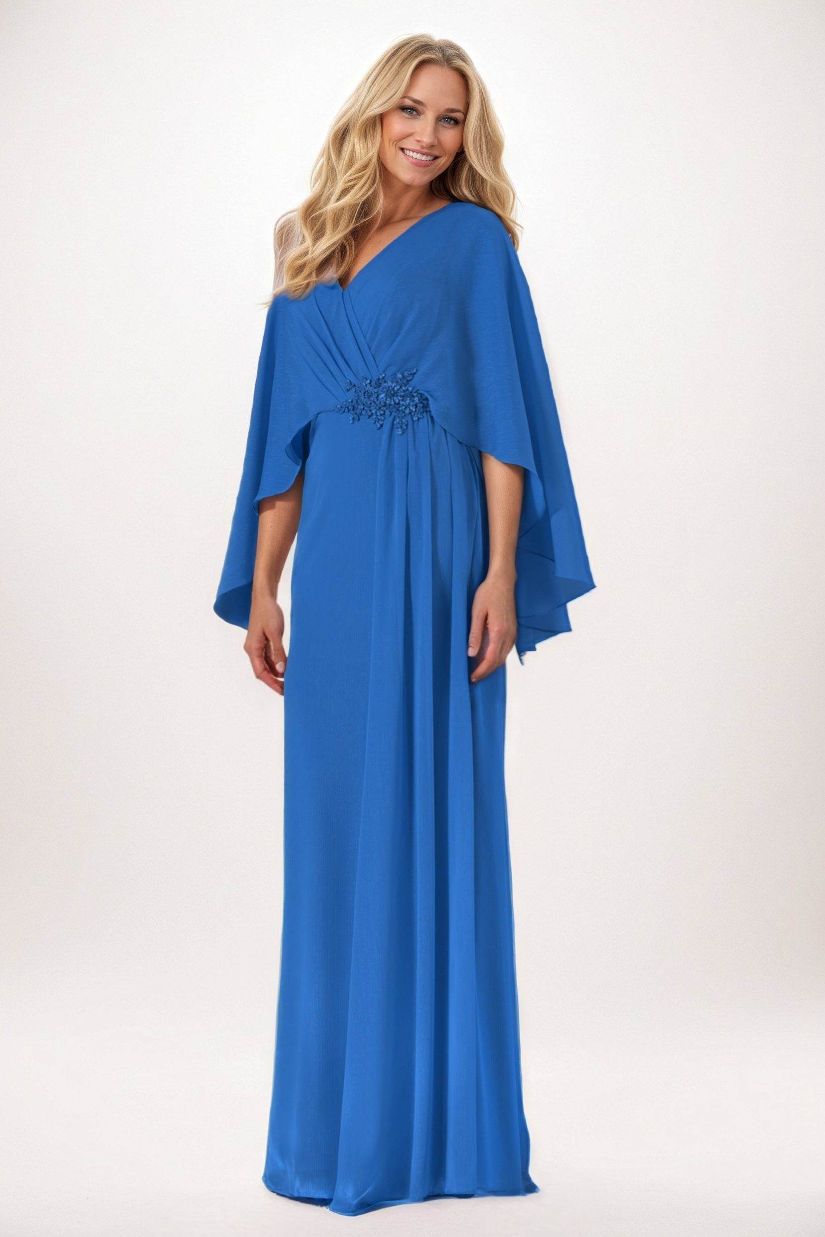 Sheath-Column Maxi Chiffon Mother of the Bride Dresses CM0389