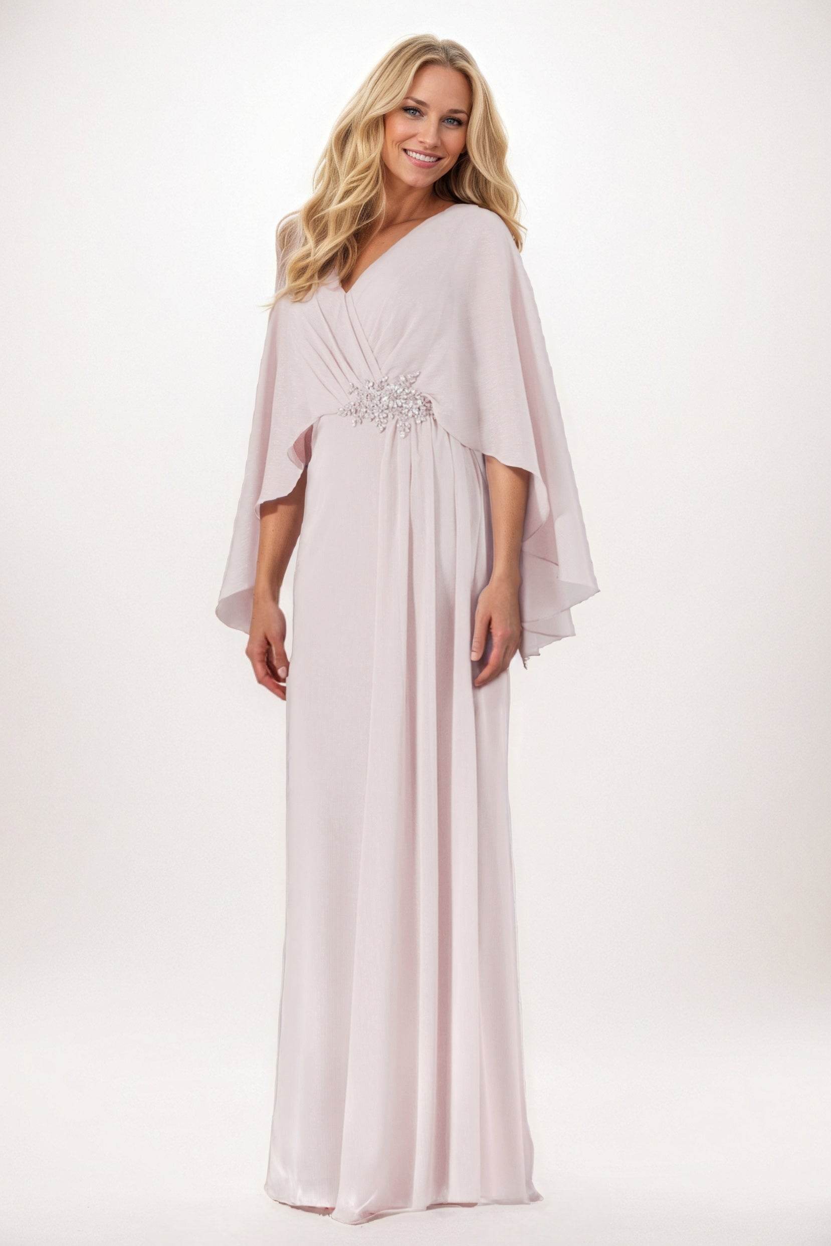 Sheath-Column Maxi Chiffon Mother of the Bride Dresses CM0389