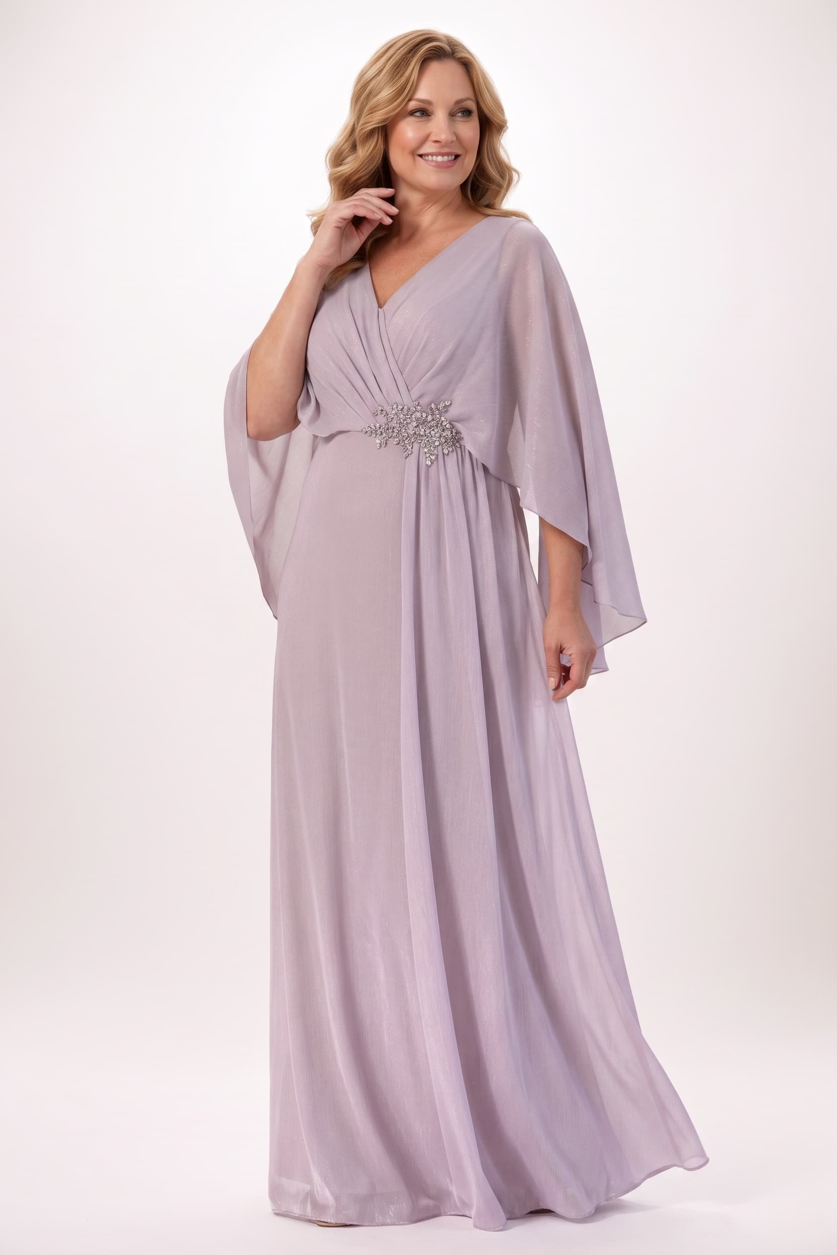 Sheath-Column Maxi Chiffon Mother of the Bride Dresses CM0389