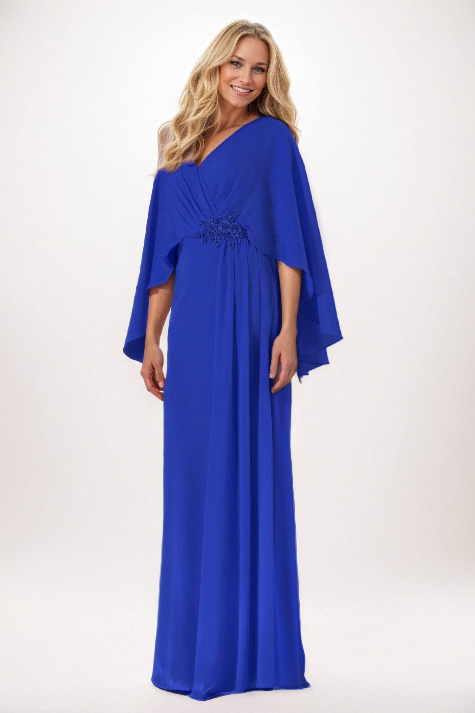 Sheath-Column Maxi Chiffon Mother of the Bride Dresses CM0389