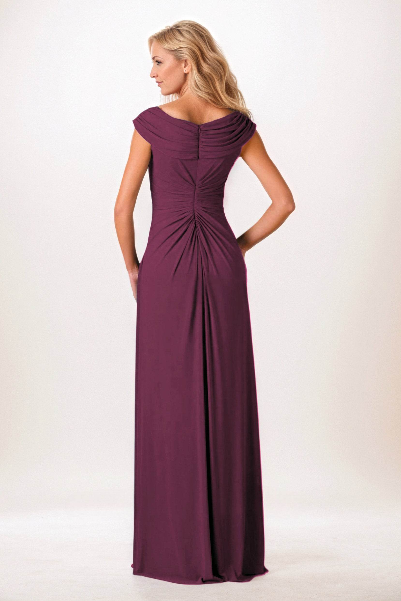 A-Line Maxi Chiffon Mother of the Bride Dresses CM0390