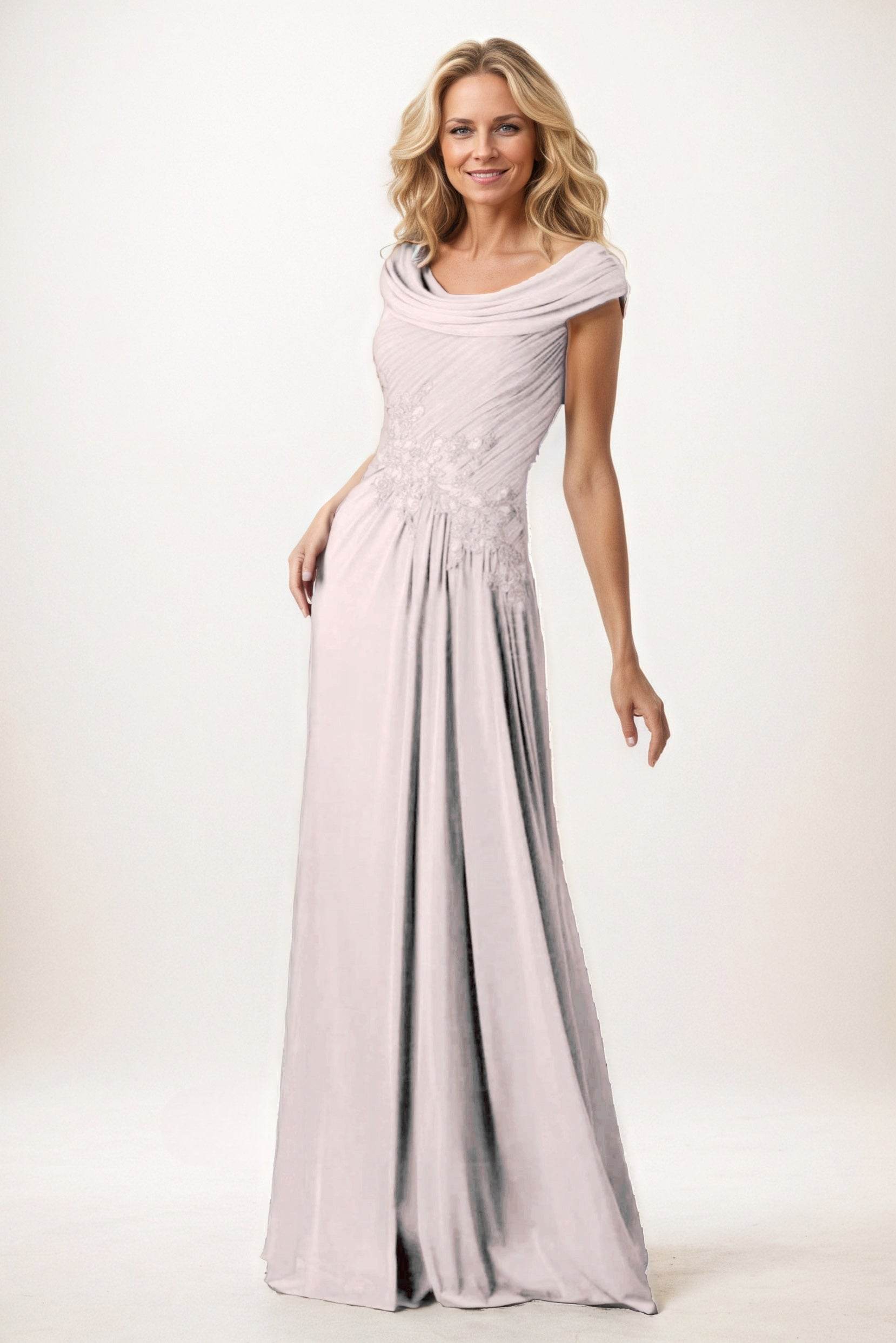 A-Line Maxi Chiffon Mother of the Bride Dresses CM0390