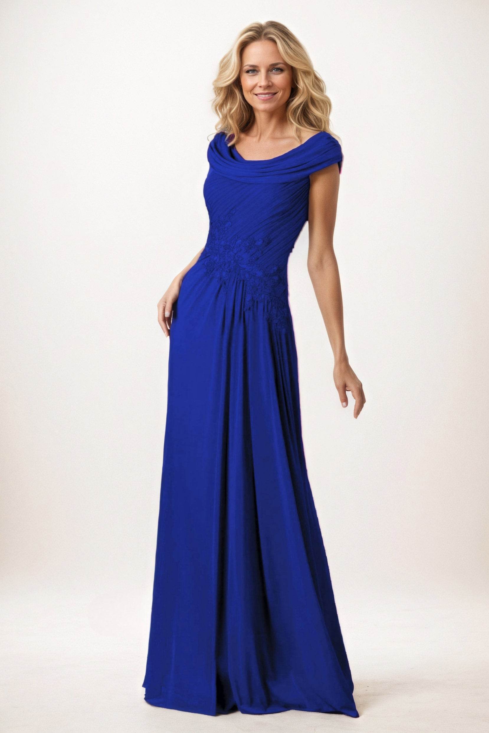A-Line Maxi Chiffon Mother of the Bride Dresses CM0390