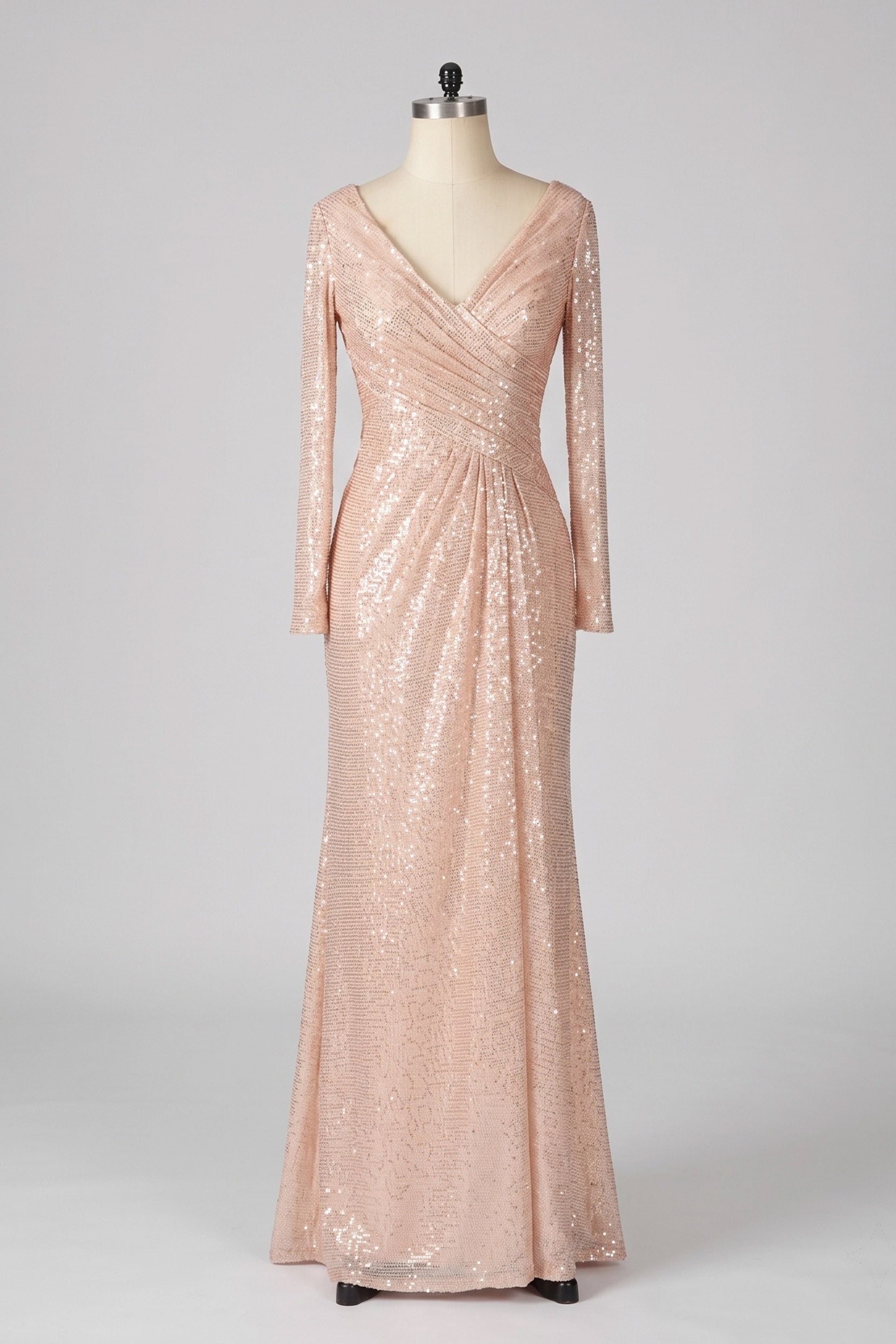 Sheath-Column Maxi Sequined Mother of the Bride Dresses CM0394