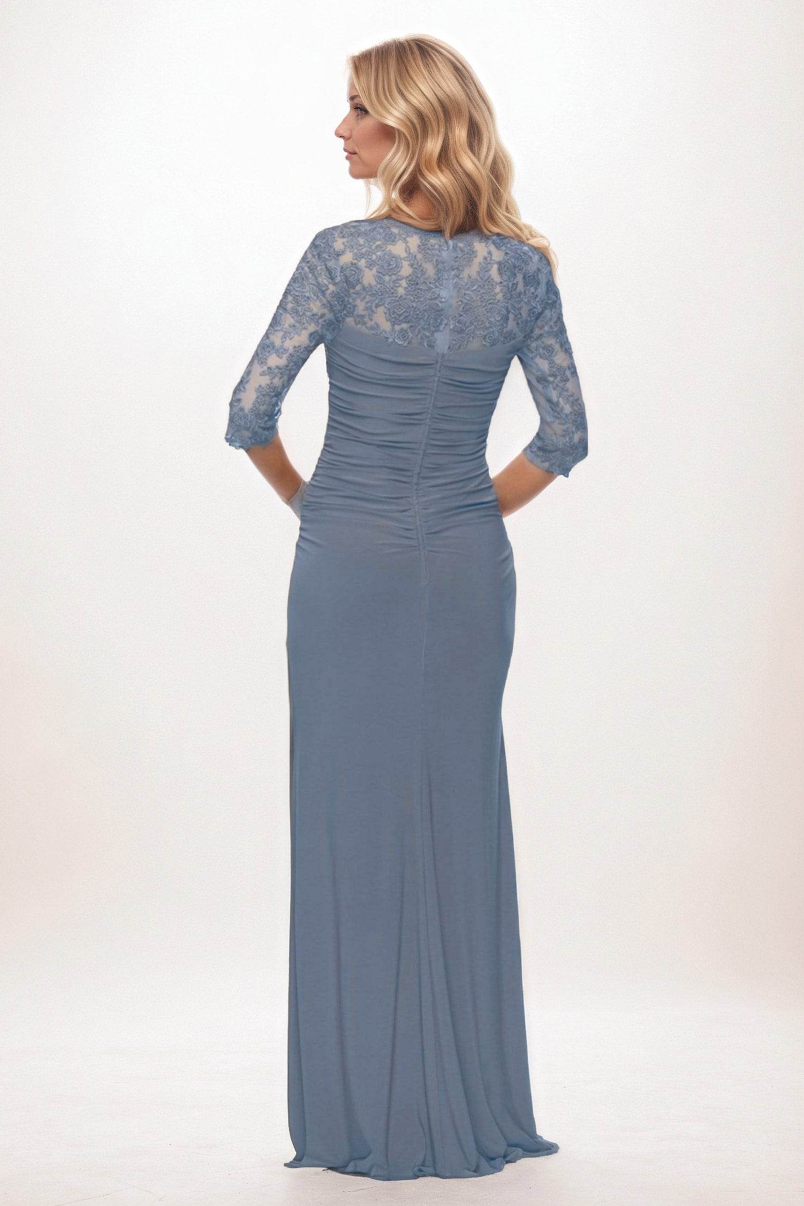 Trumpet-Mermaid Maxi Elastic Cloth Mother of the Bride Dresses CM0395