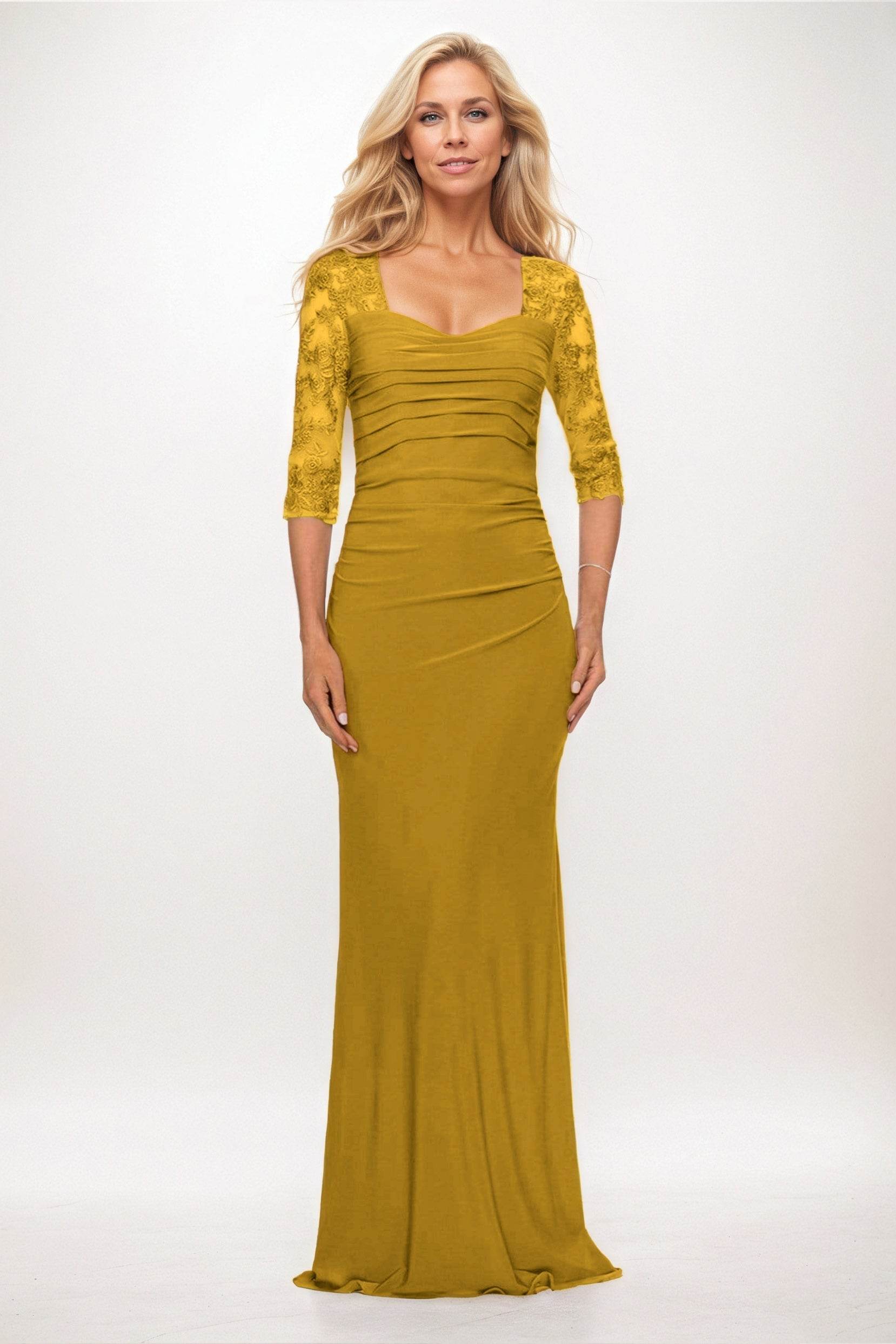 Trumpet-Mermaid Maxi Elastic Cloth Mother of the Bride Dresses CM0395