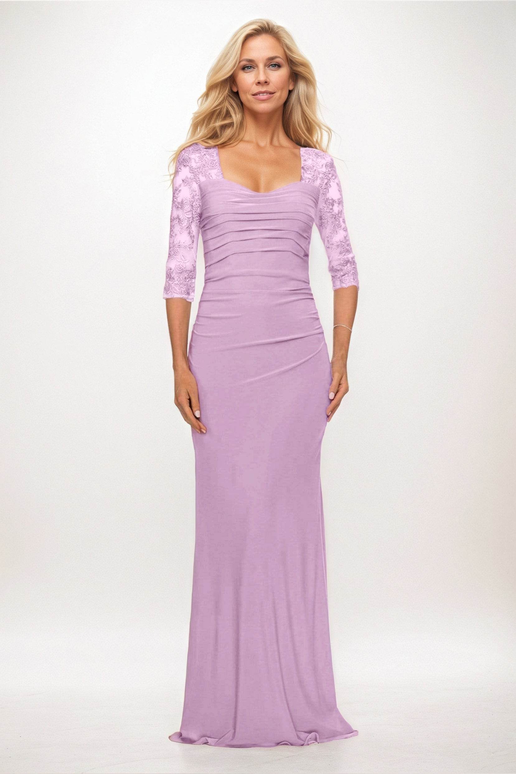 Trumpet-Mermaid Maxi Elastic Cloth Mother of the Bride Dresses CM0395