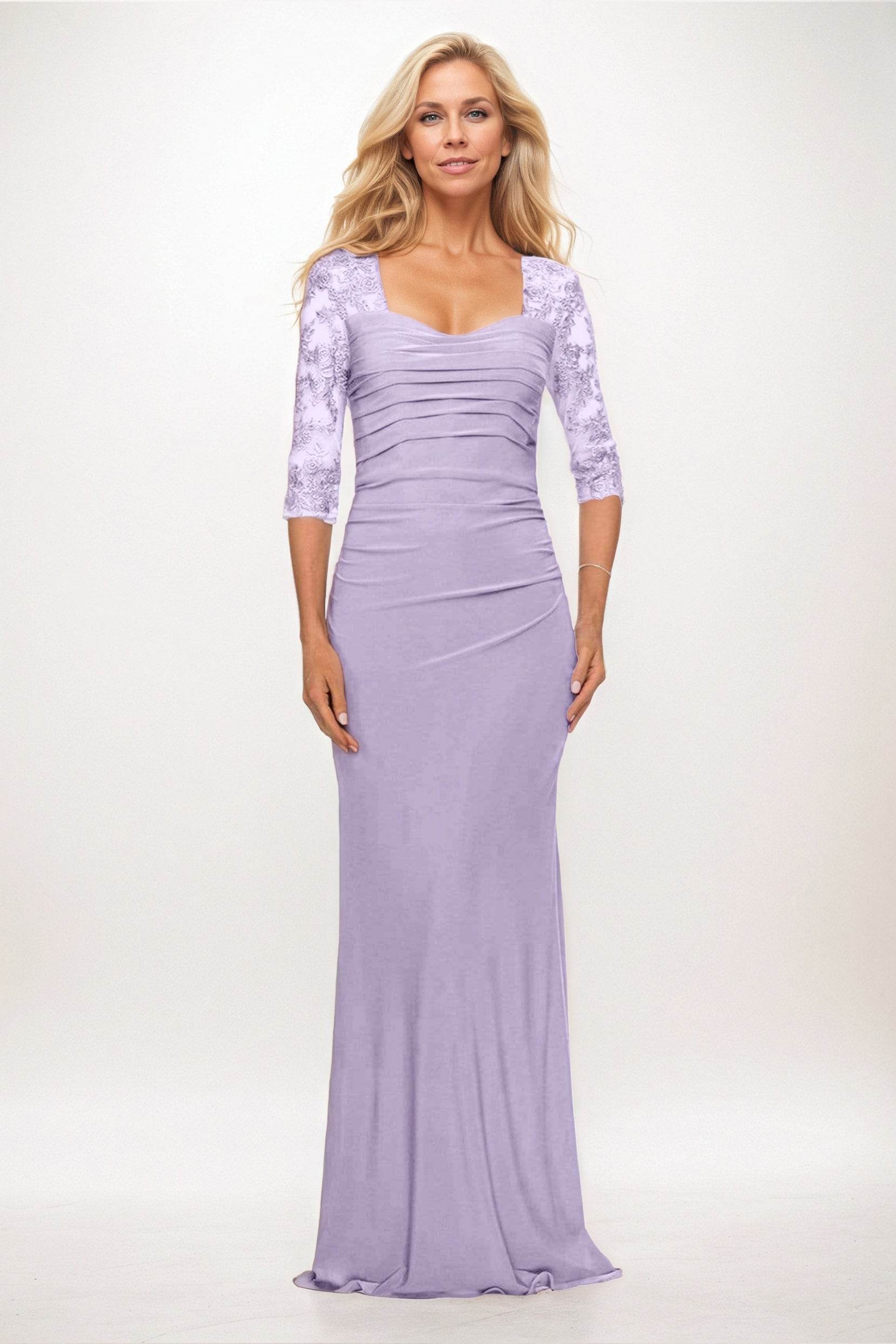 Trumpet-Mermaid Maxi Elastic Cloth Mother of the Bride Dresses CM0395