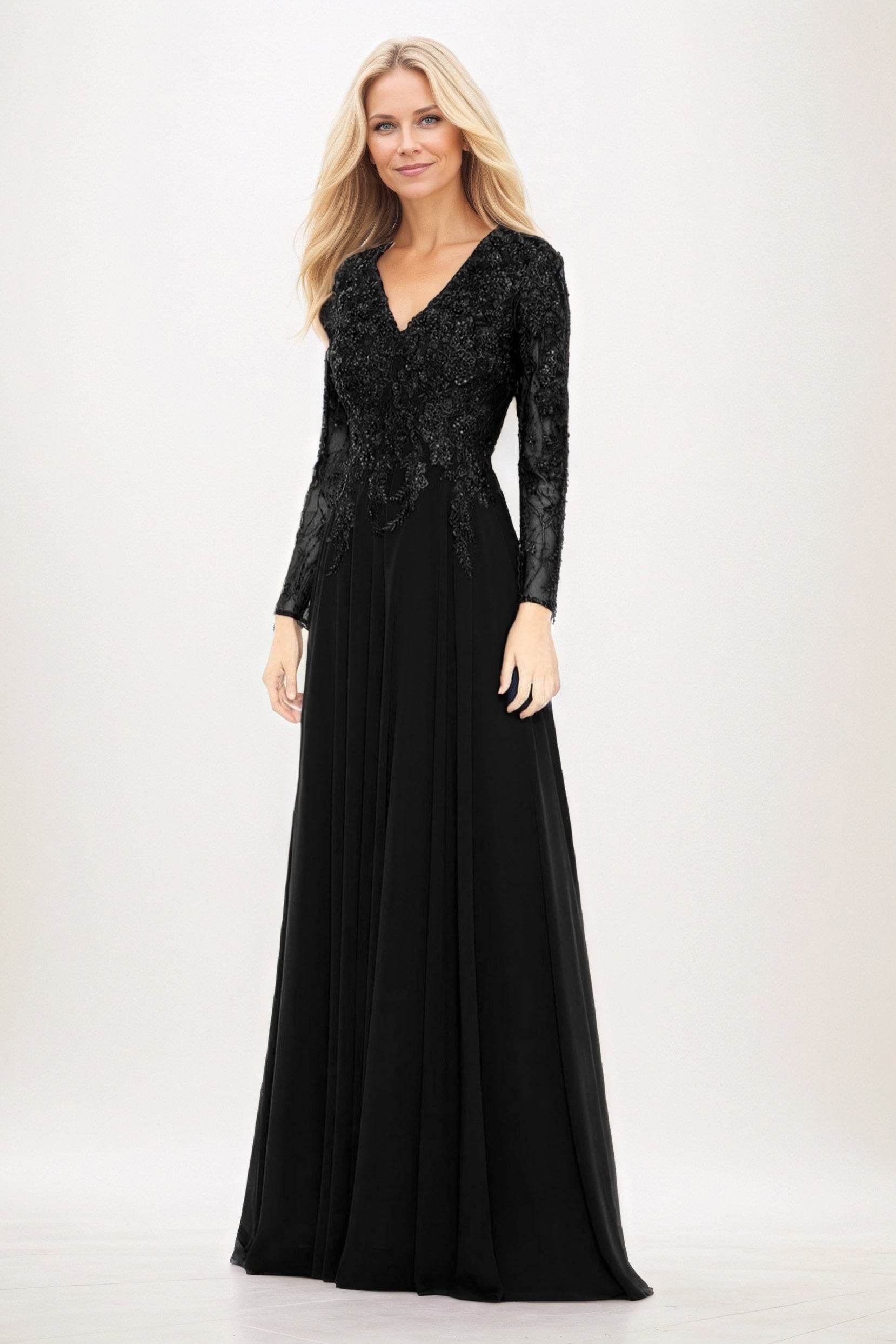 A-Line Maxi Chiffon Mother of the Bride Dresses CM0396