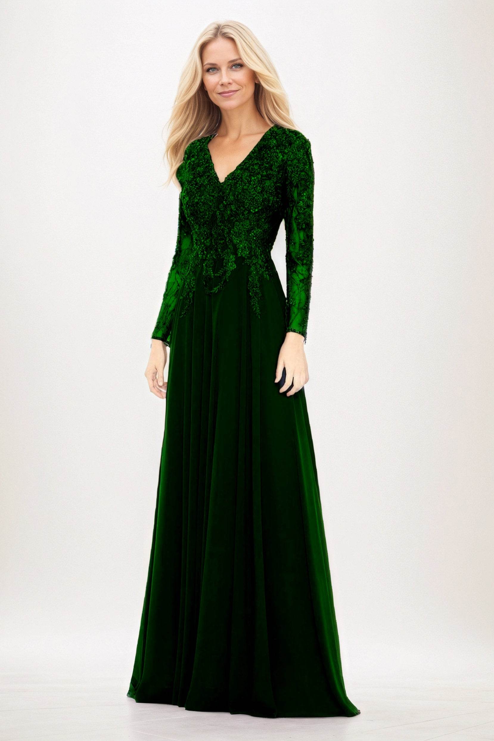 A-Line Maxi Chiffon Mother of the Bride Dresses CM0396