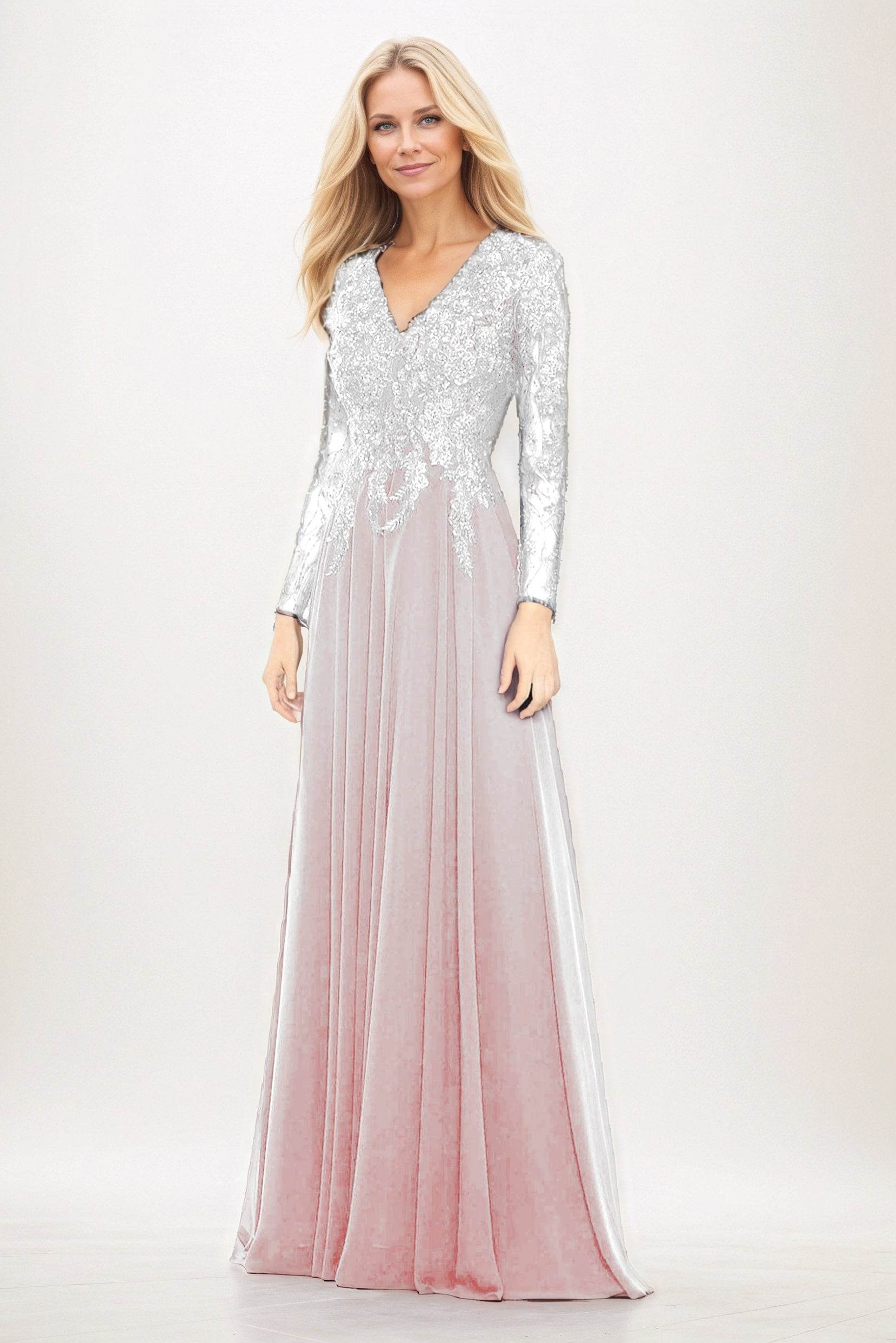 A-Line Maxi Chiffon Mother of the Bride Dresses CM0396