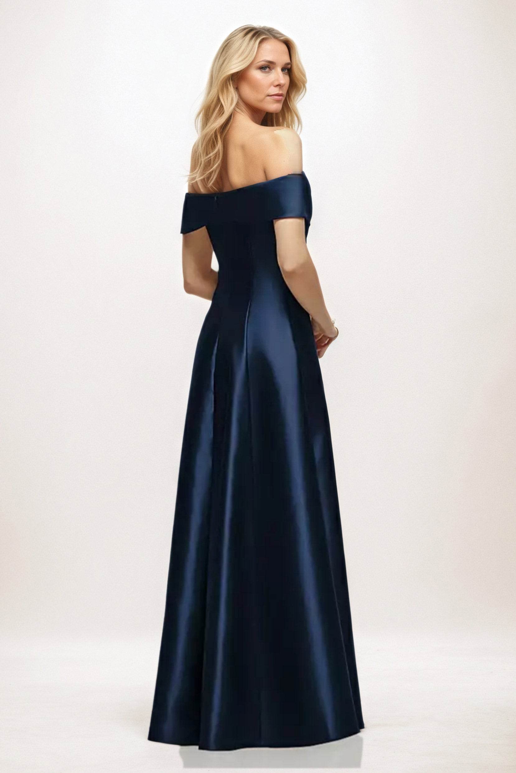 A-Line Maxi Satin Mother of the Bride Dresses CM0397
