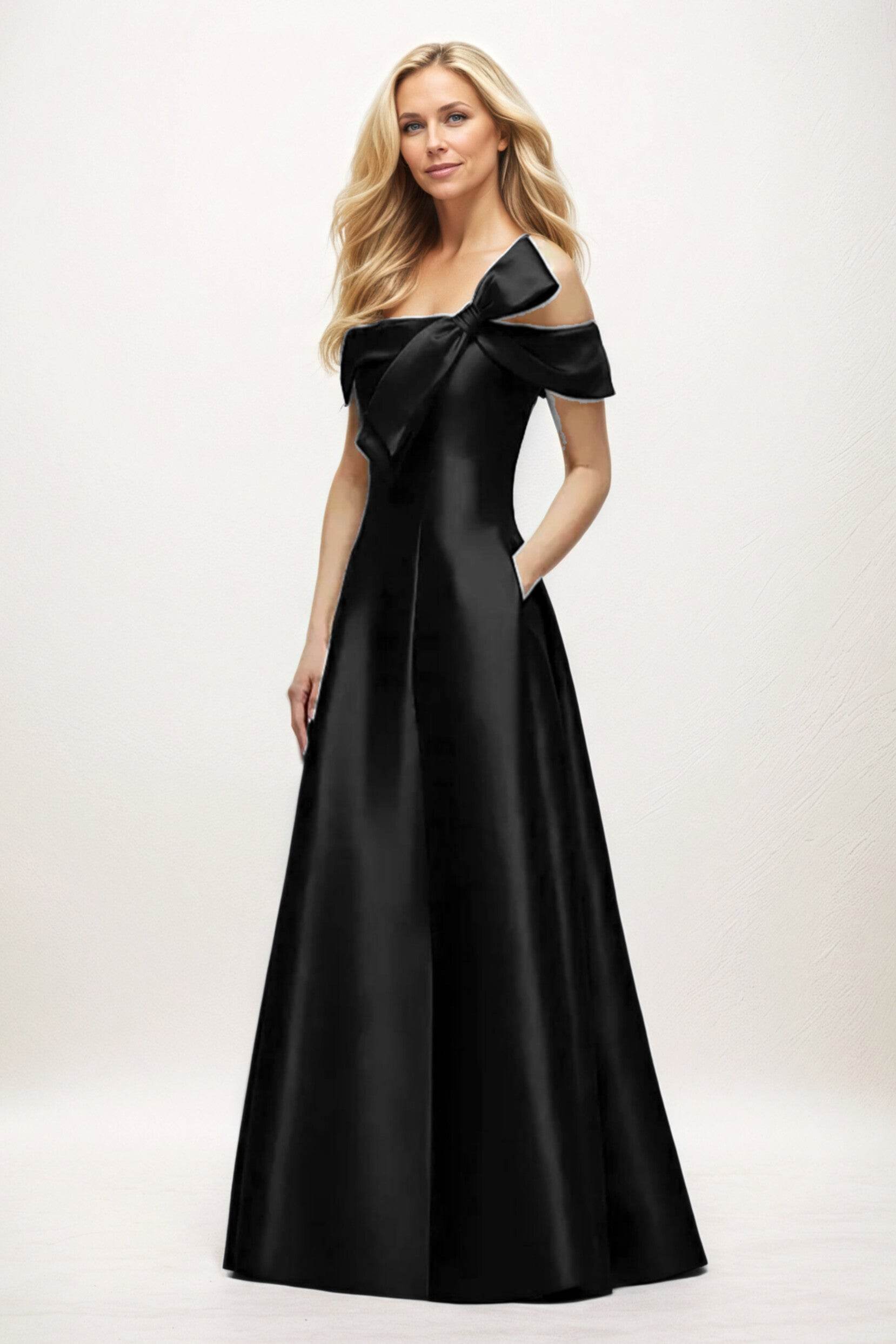 A-Line Maxi Satin Mother of the Bride Dresses CM0397
