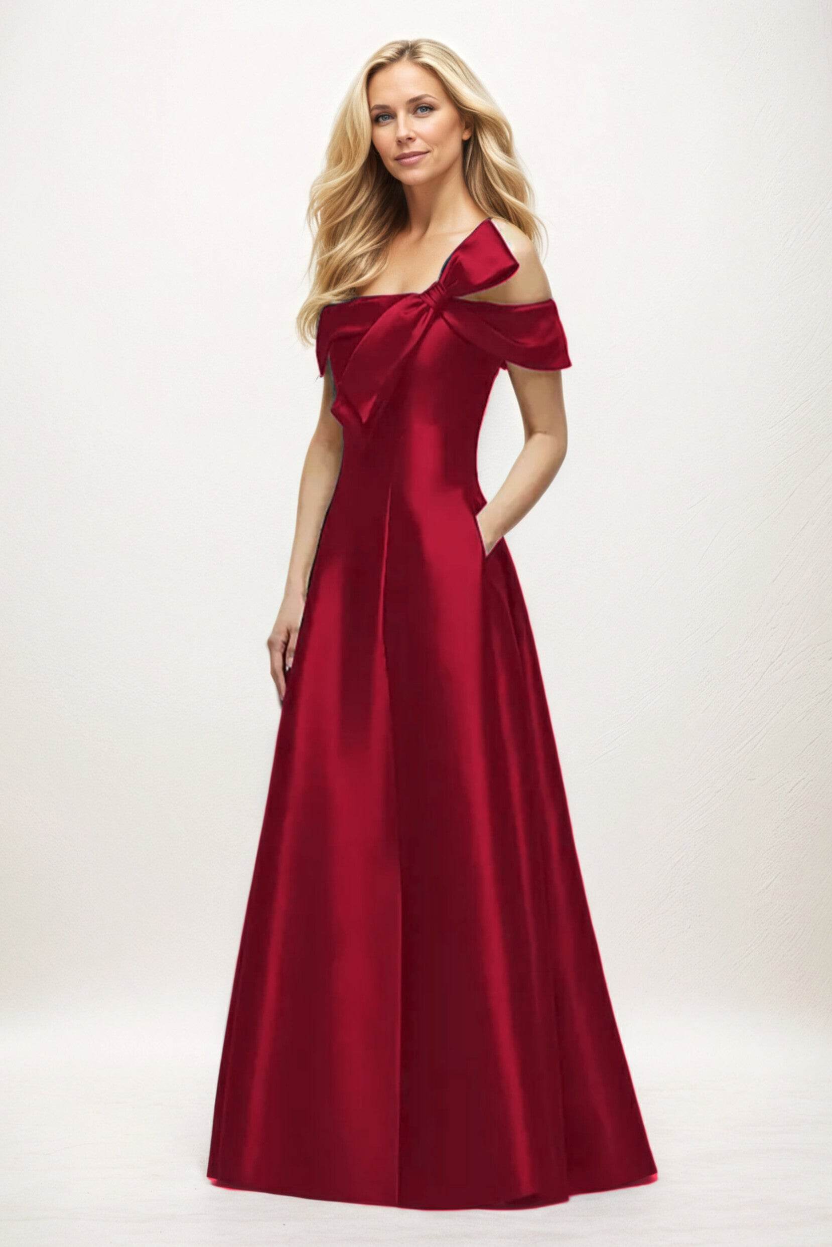 A-Line Maxi Satin Mother of the Bride Dresses CM0397