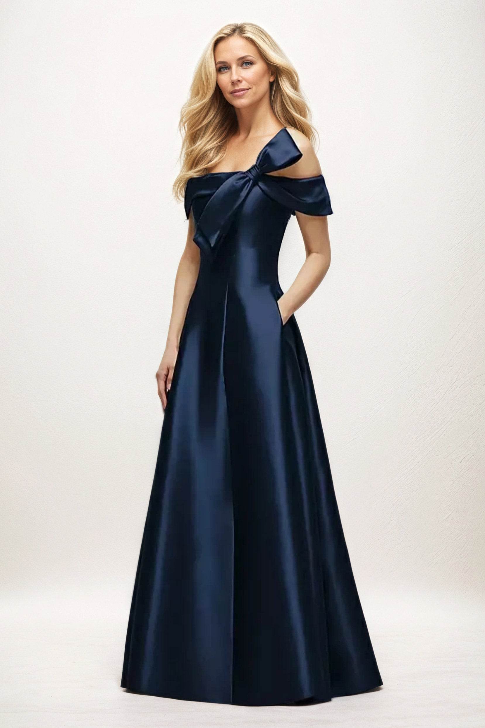 A-Line Maxi Satin Mother of the Bride Dresses CM0397