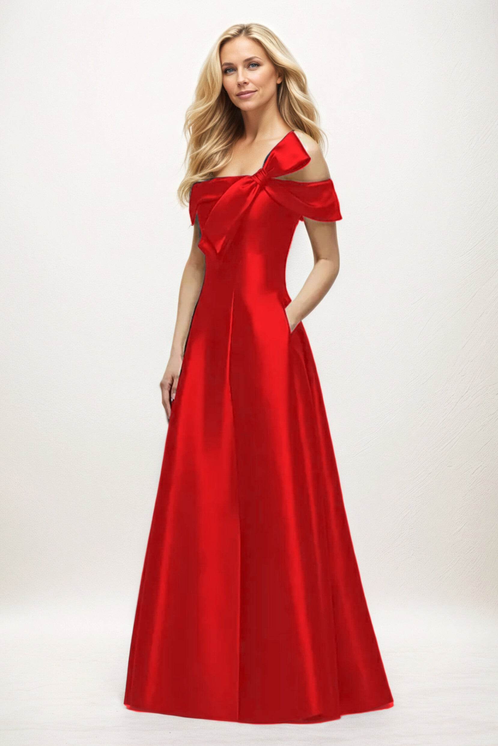 A-Line Maxi Satin Mother of the Bride Dresses CM0397