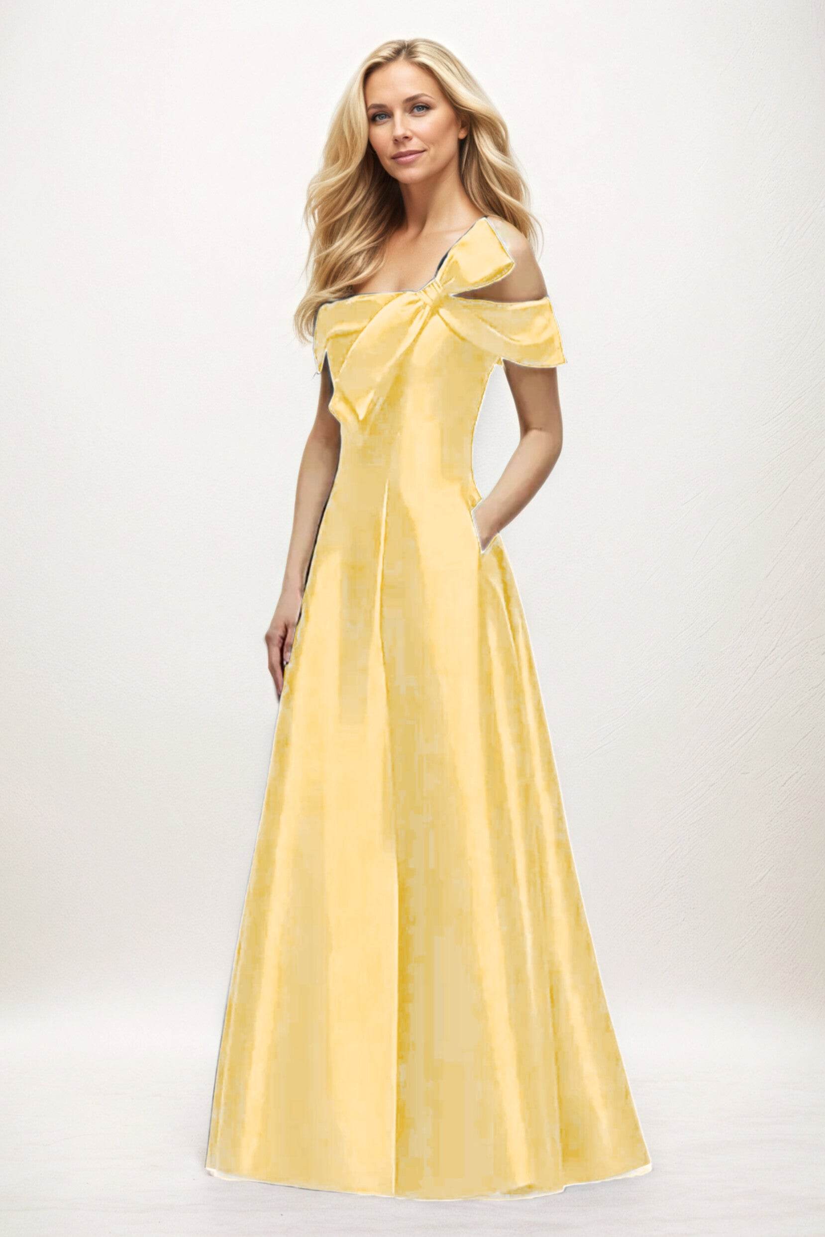 A-Line Maxi Satin Mother of the Bride Dresses CM0397