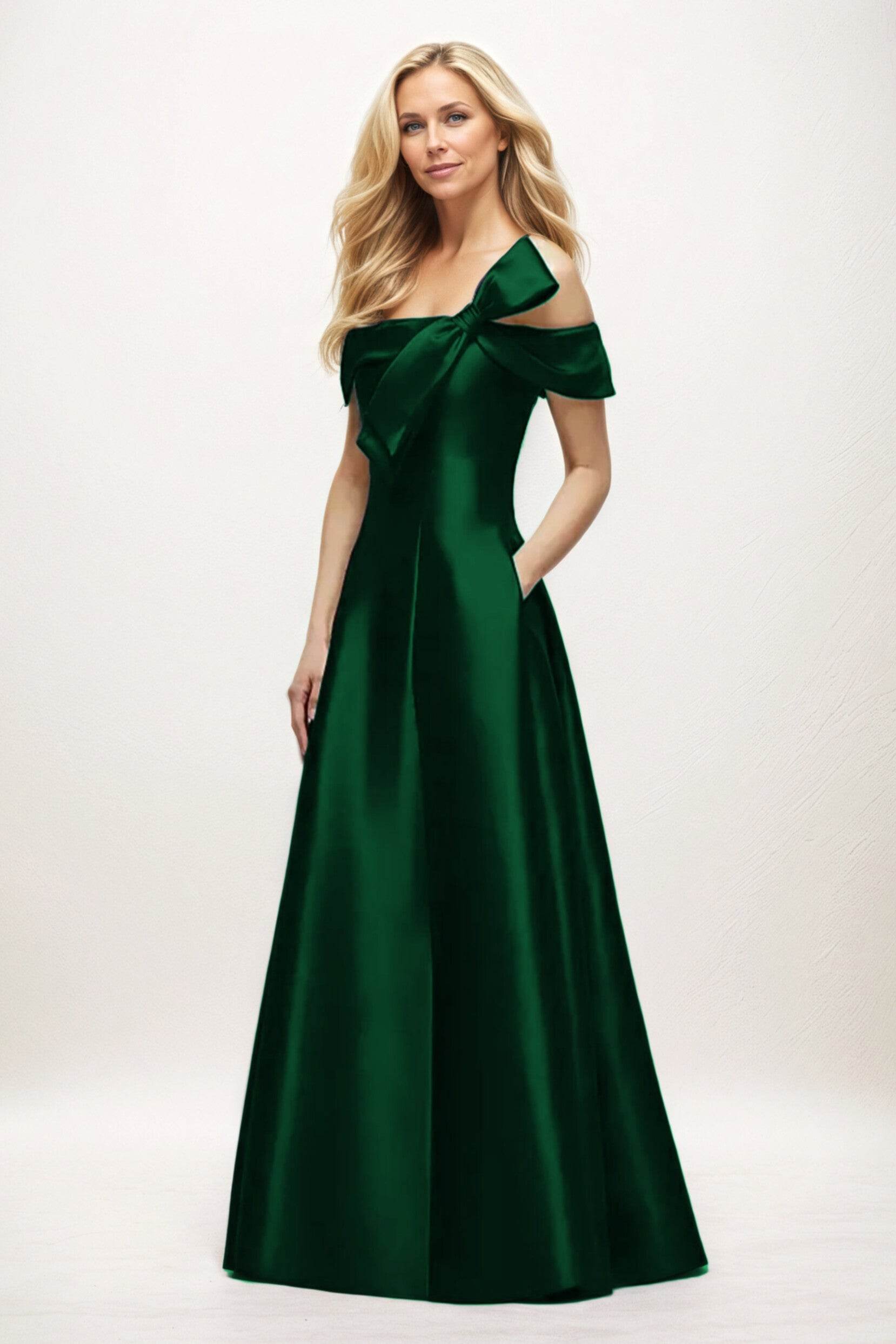 A-Line Maxi Satin Mother of the Bride Dresses CM0397