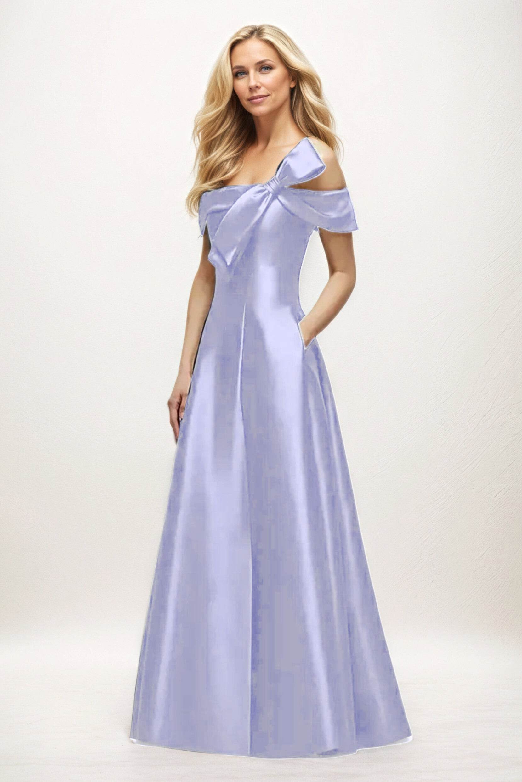 A-Line Maxi Satin Mother of the Bride Dresses CM0397
