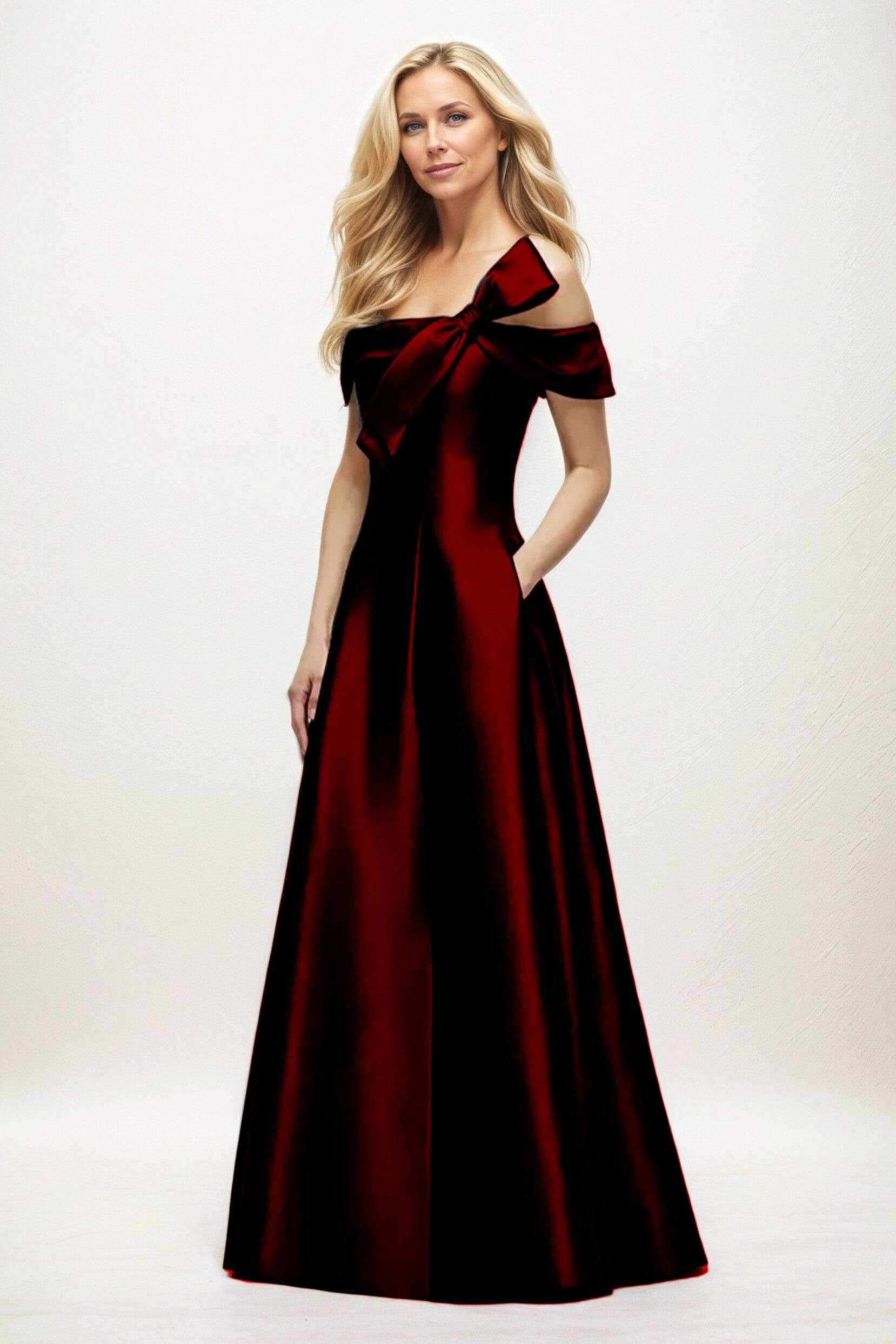 A-Line Maxi Satin Mother of the Bride Dresses CM0397