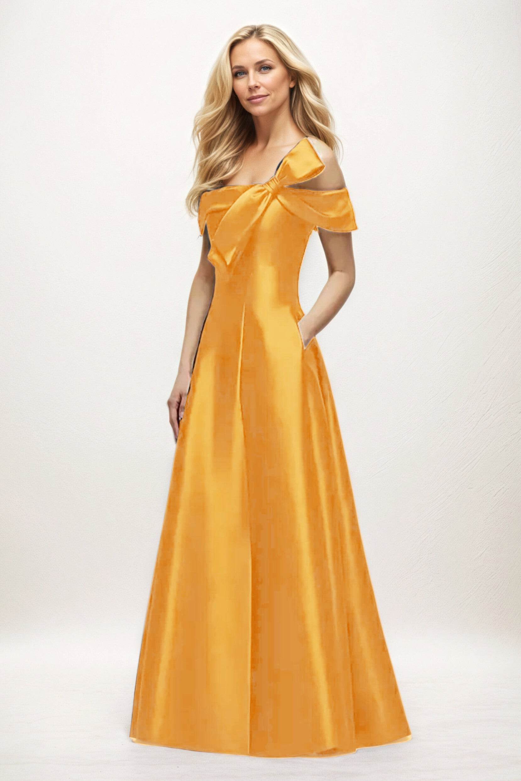 A-Line Maxi Satin Mother of the Bride Dresses CM0397