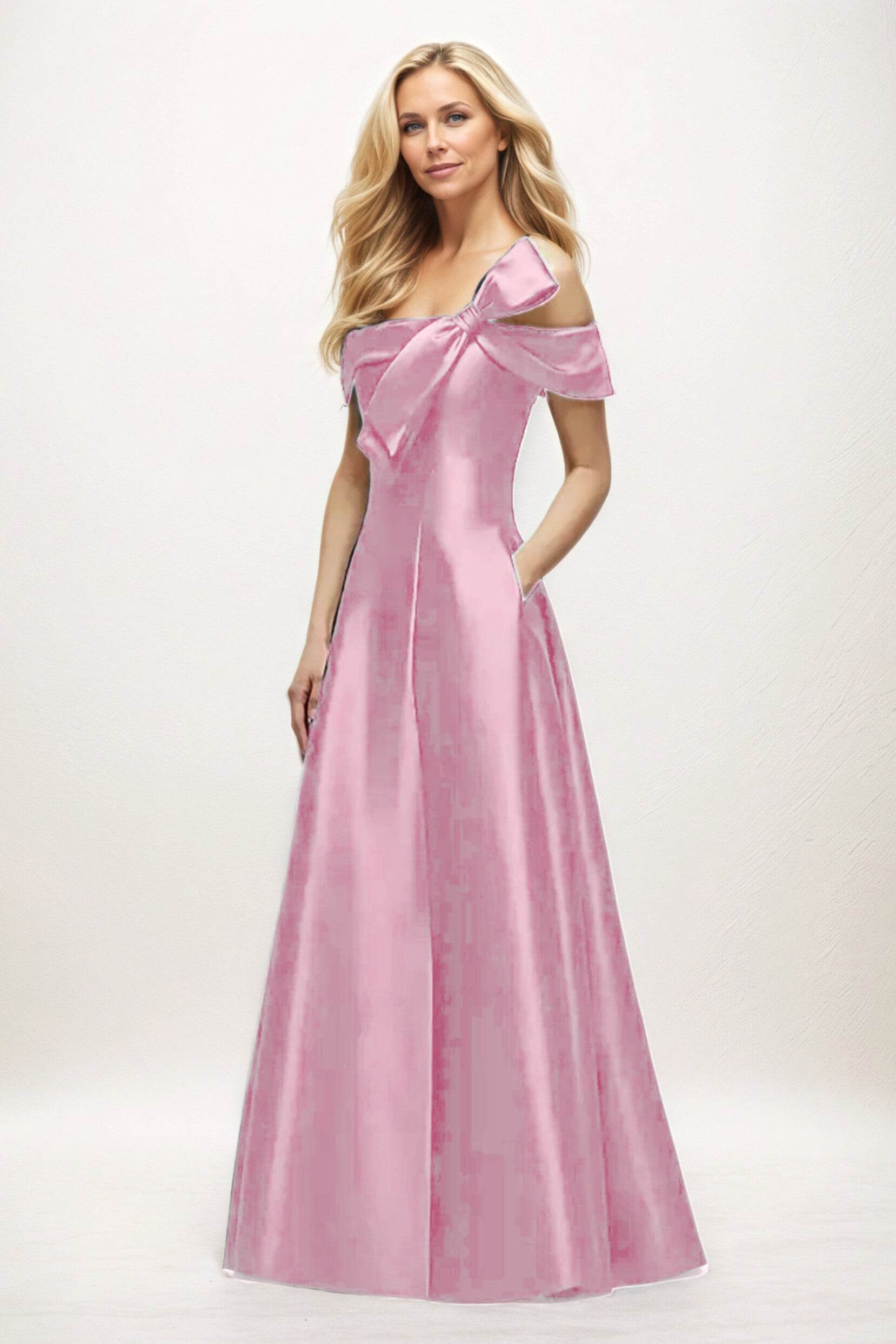A-Line Maxi Satin Mother of the Bride Dresses CM0397