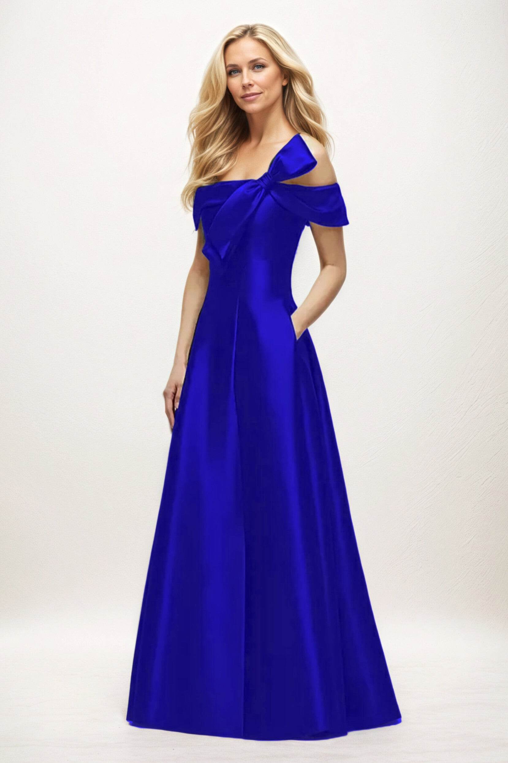 A-Line Maxi Satin Mother of the Bride Dresses CM0397
