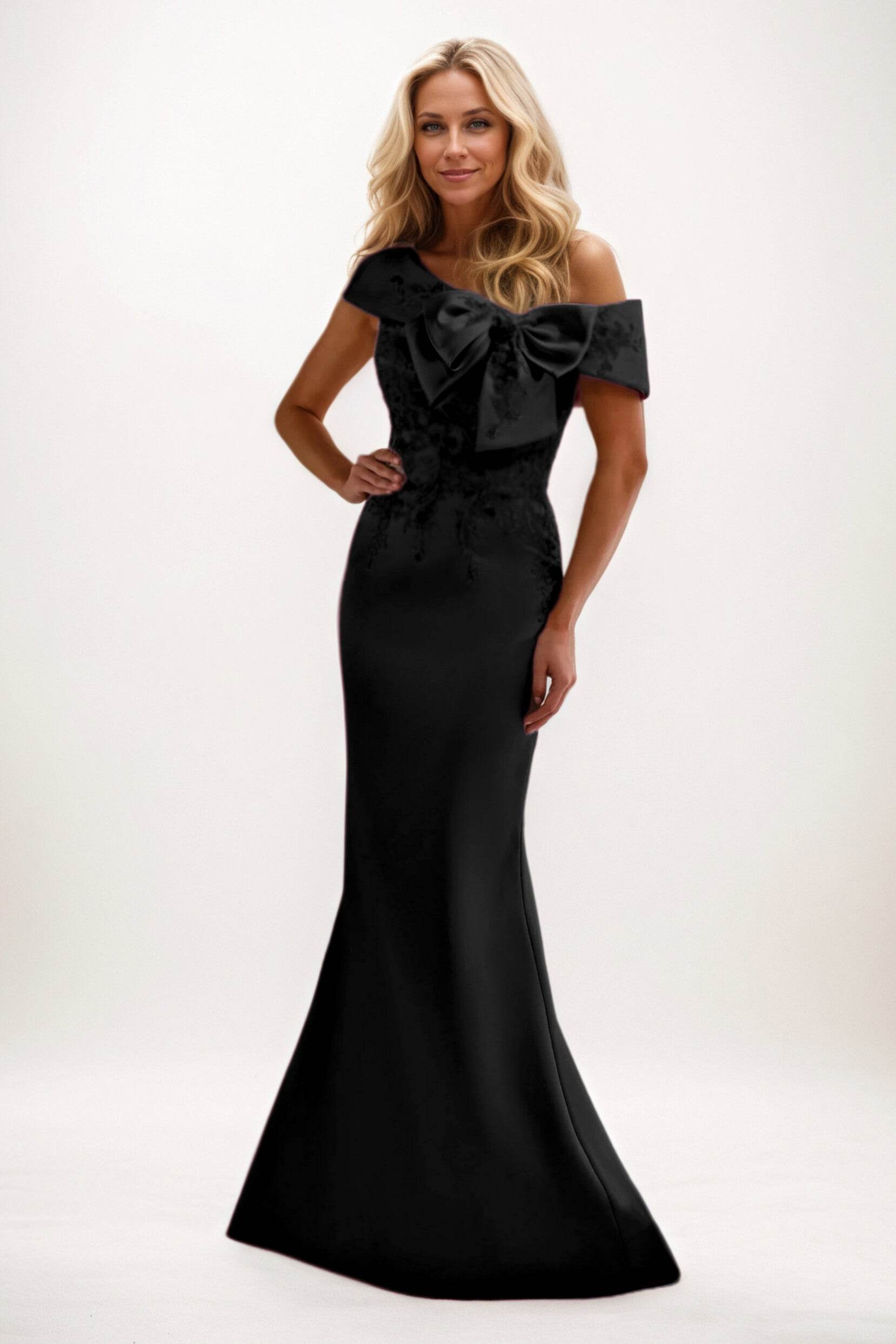Trumpet-Mermaid Maxi Satin Mother of the Bride Dresses CM0398