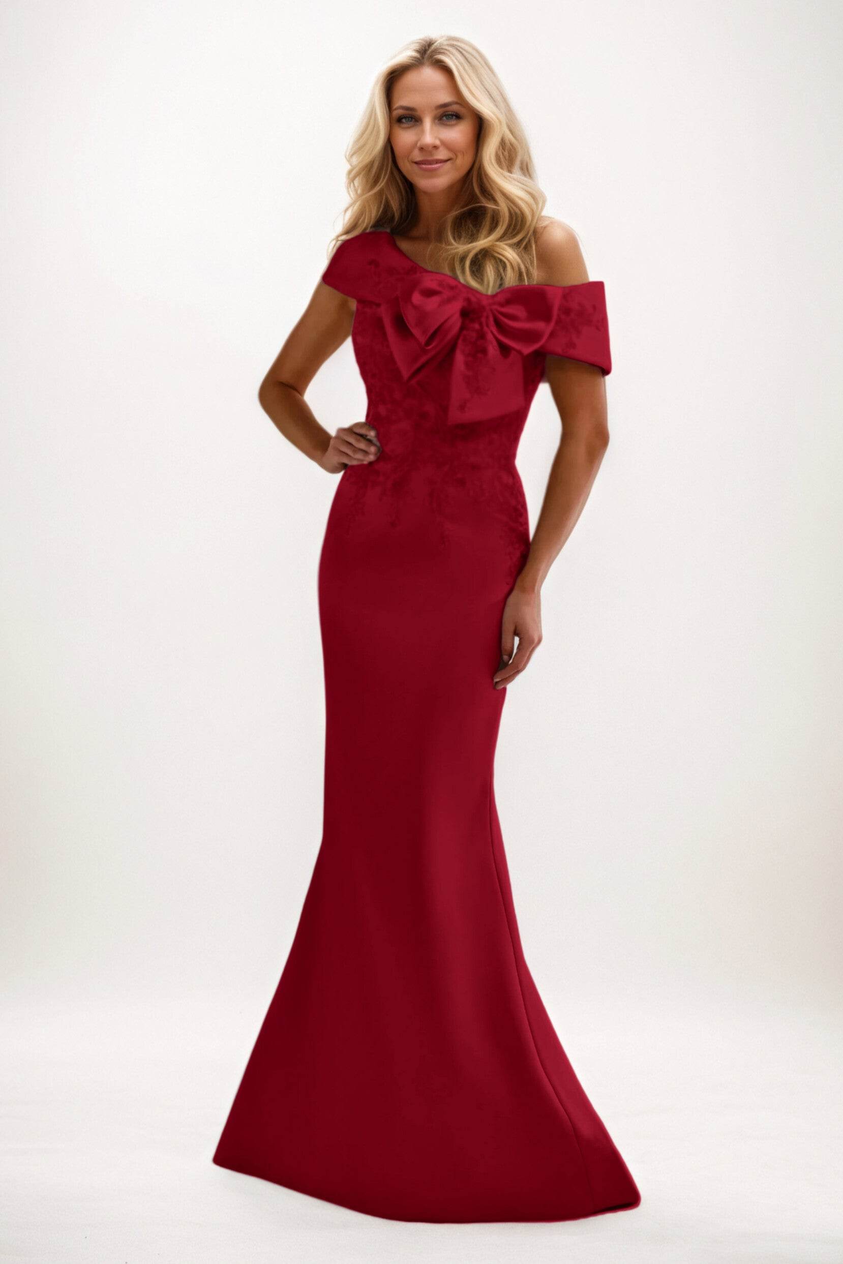 Trumpet-Mermaid Maxi Satin Mother of the Bride Dresses CM0398