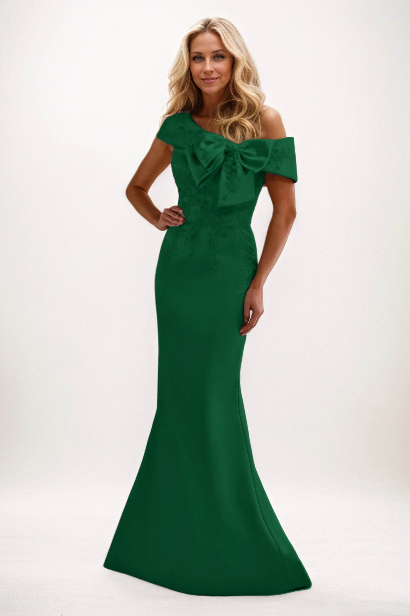 Trumpet-Mermaid Maxi Satin Mother of the Bride Dresses CM0398