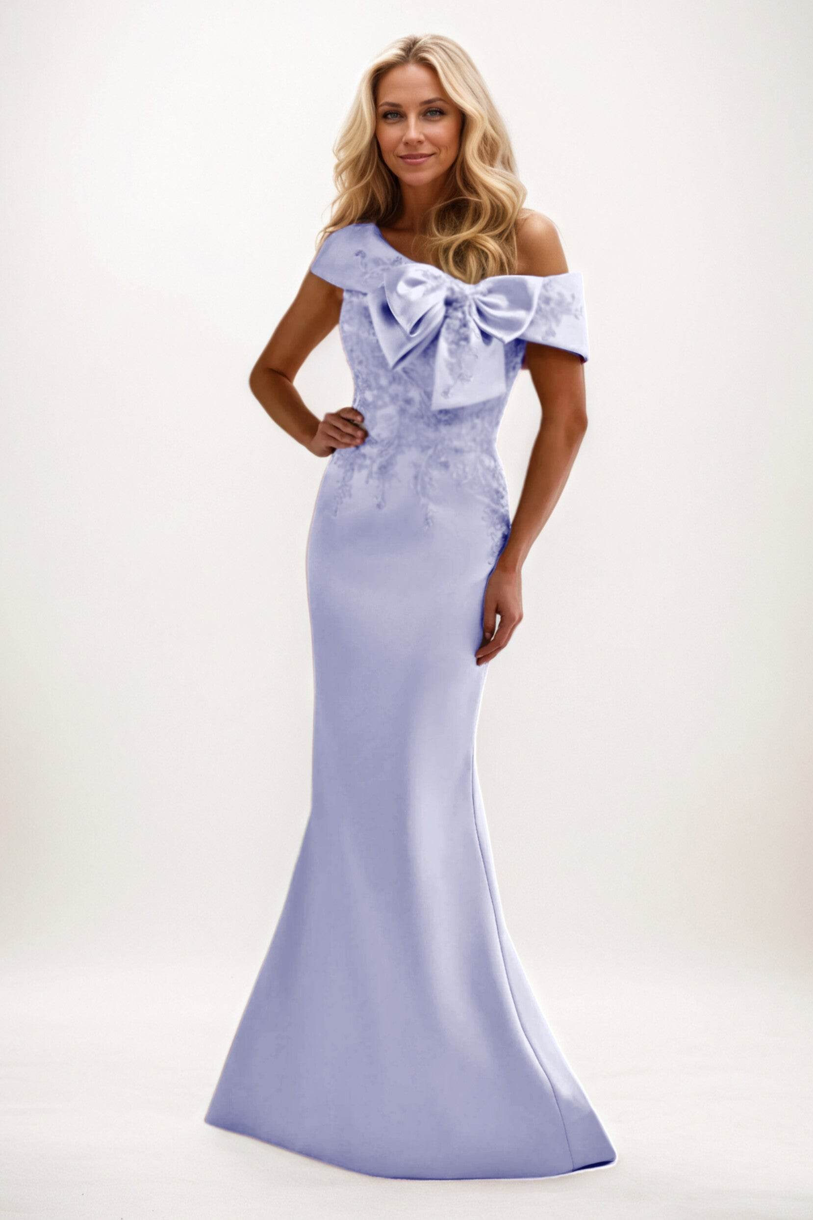 Trumpet-Mermaid Maxi Satin Mother of the Bride Dresses CM0398