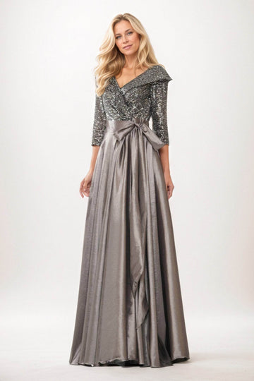 A-Line Maxi Sequined Mother of the Bride Dresses CM0399