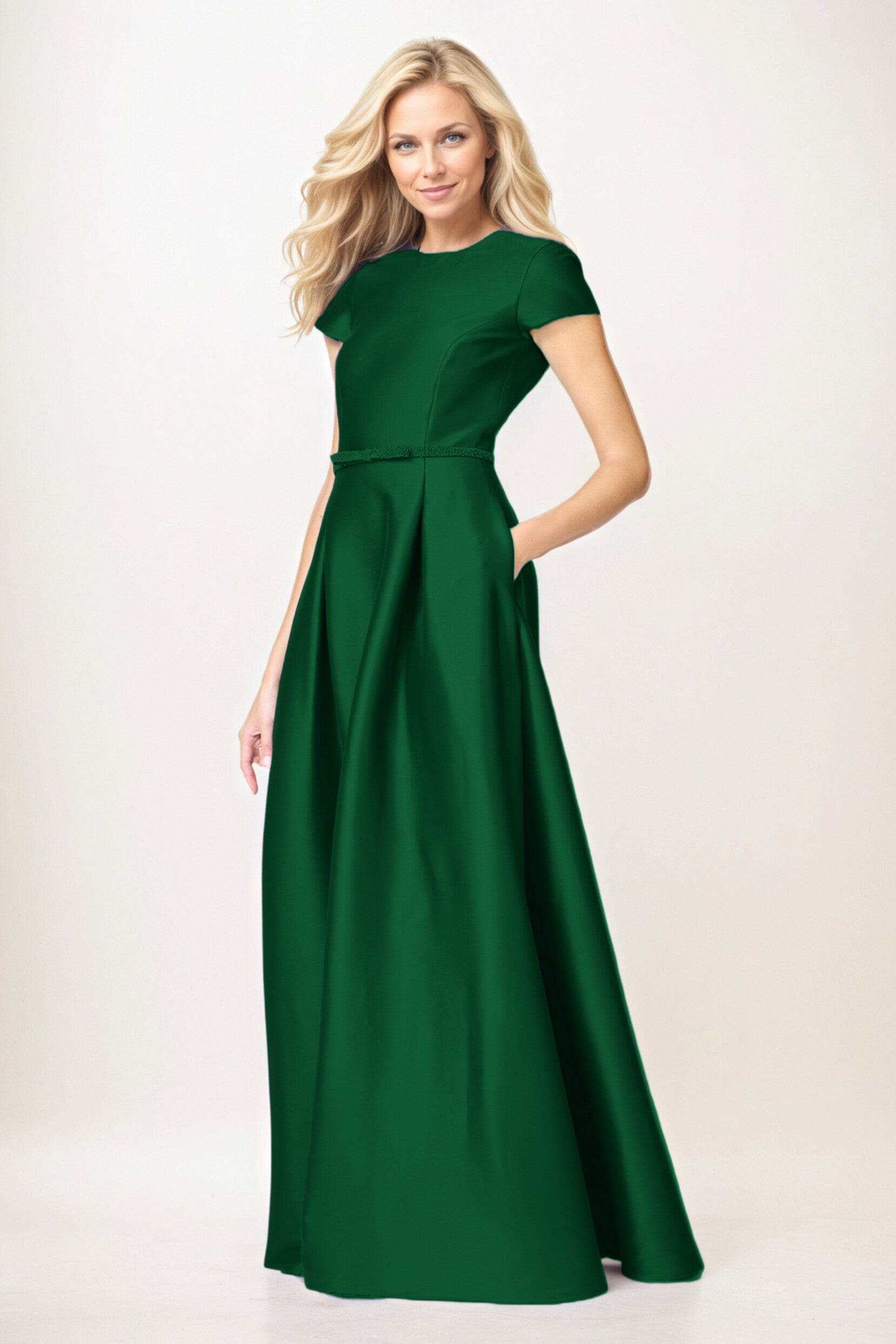 A-Line Maxi Satin Mother of the Bride Dresses CM0400