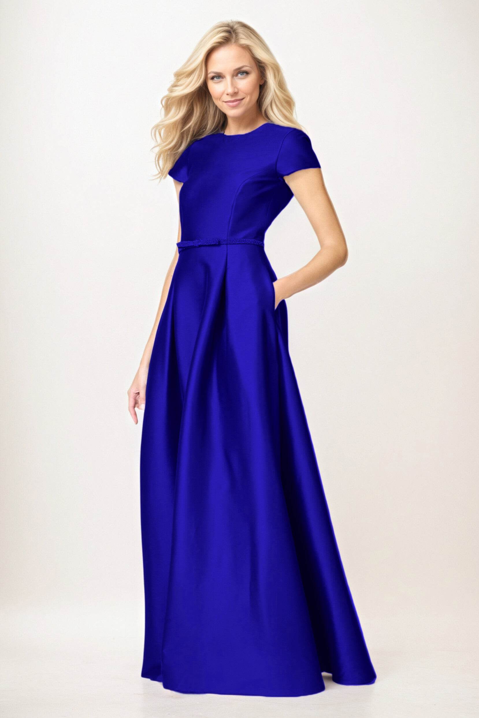 A-Line Maxi Satin Mother of the Bride Dresses CM0400