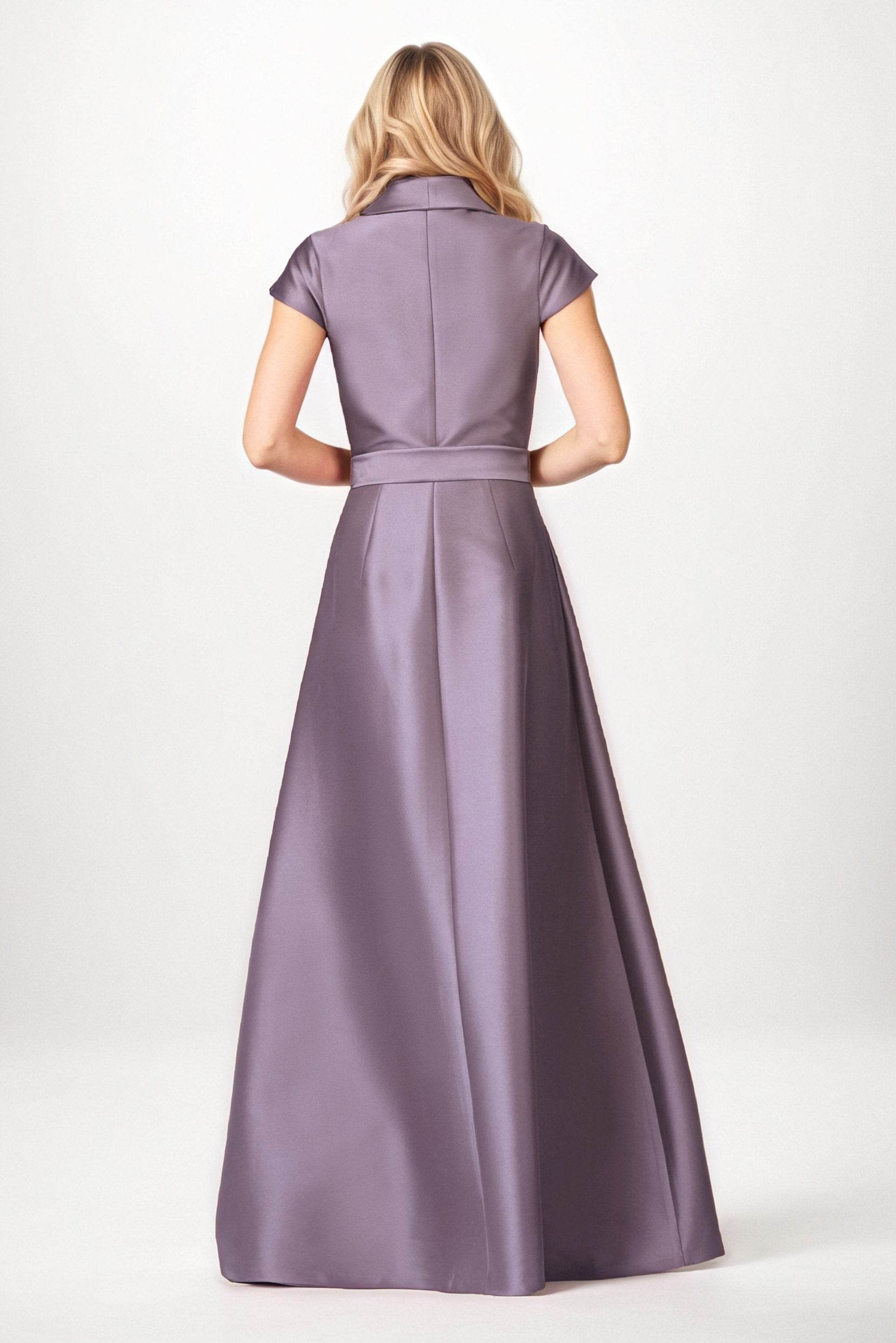 A-Line Maxi Satin Mother of the Bride Dresses CM0401