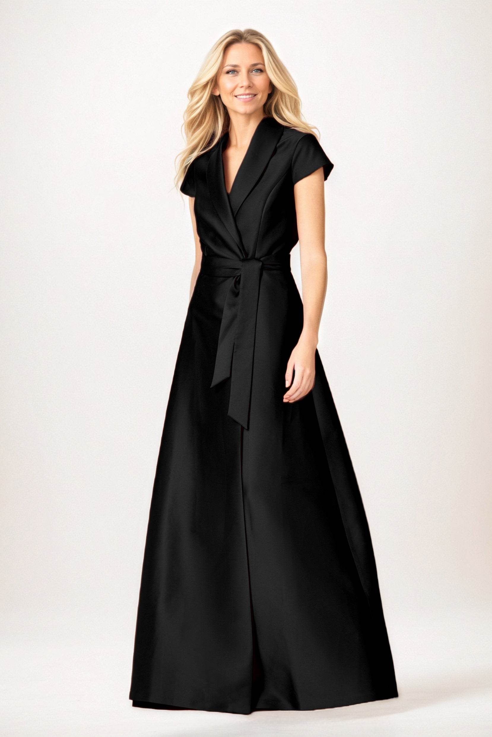 A-Line Maxi Satin Mother of the Bride Dresses CM0401