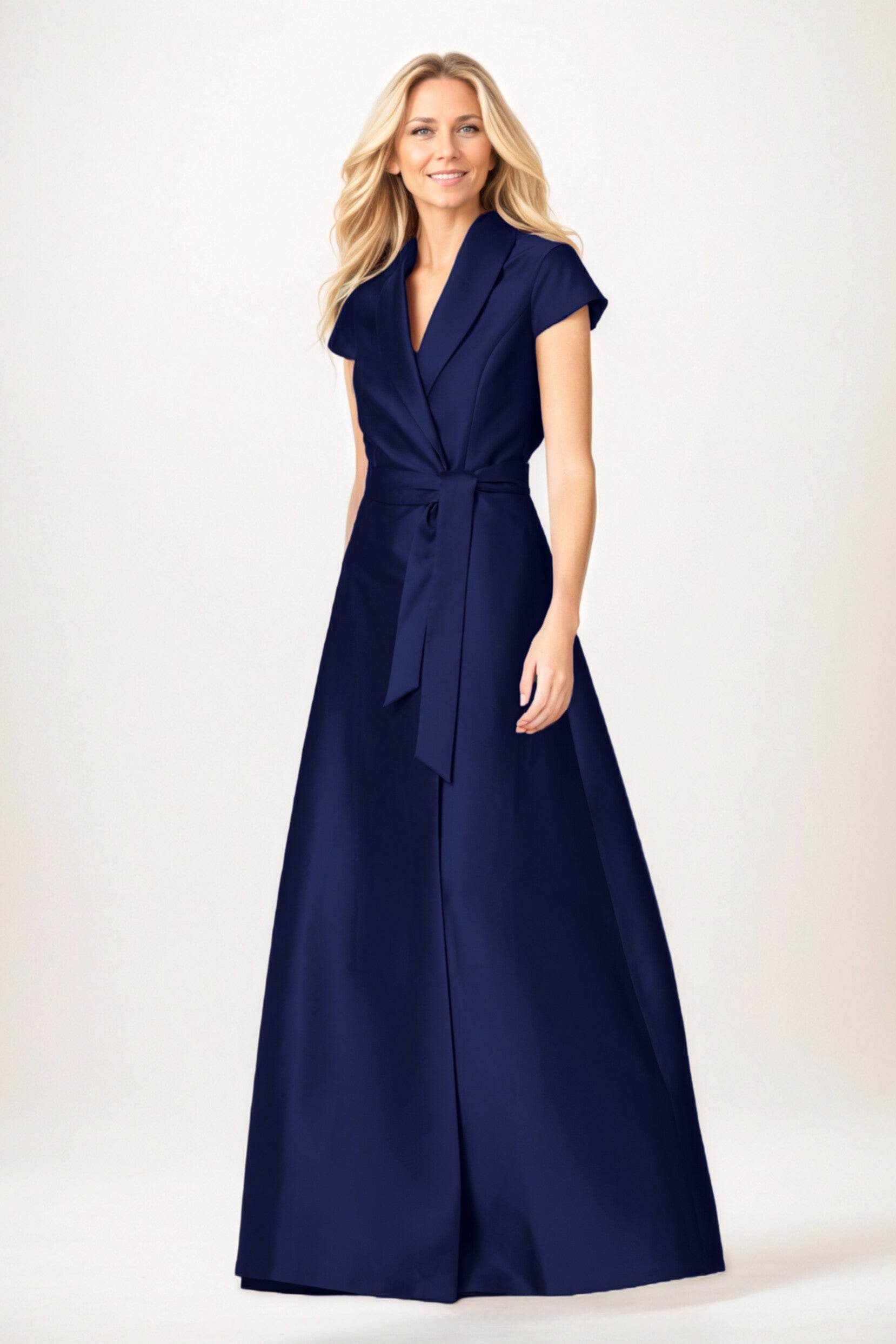 A-Line Maxi Satin Mother of the Bride Dresses CM0401