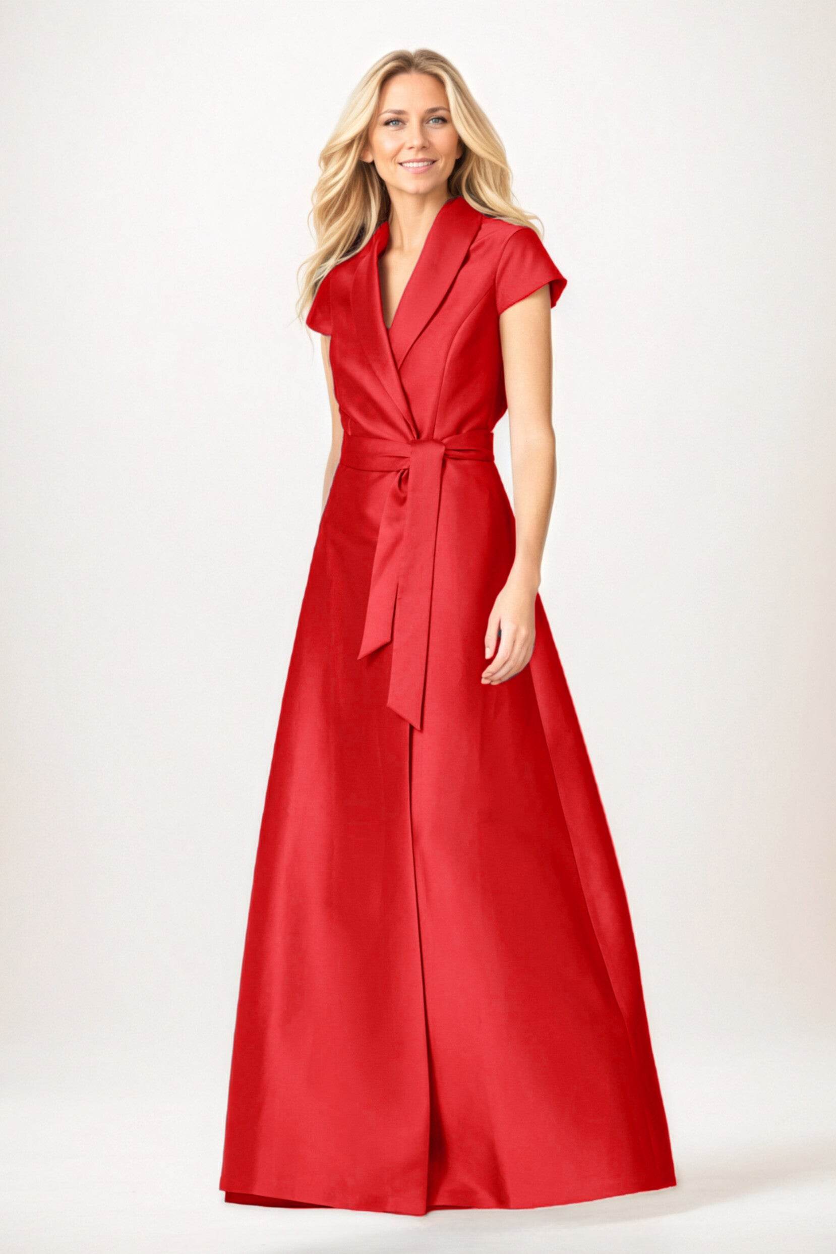 A-Line Maxi Satin Mother of the Bride Dresses CM0401